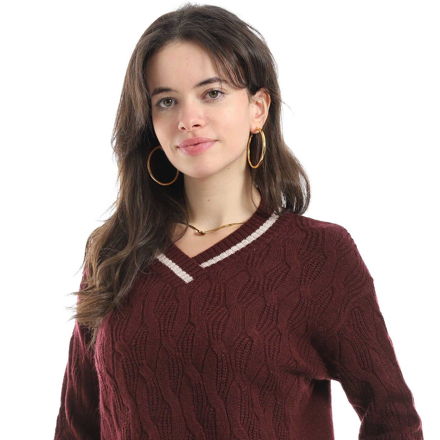 Women's V-Neck Knit Sweater
