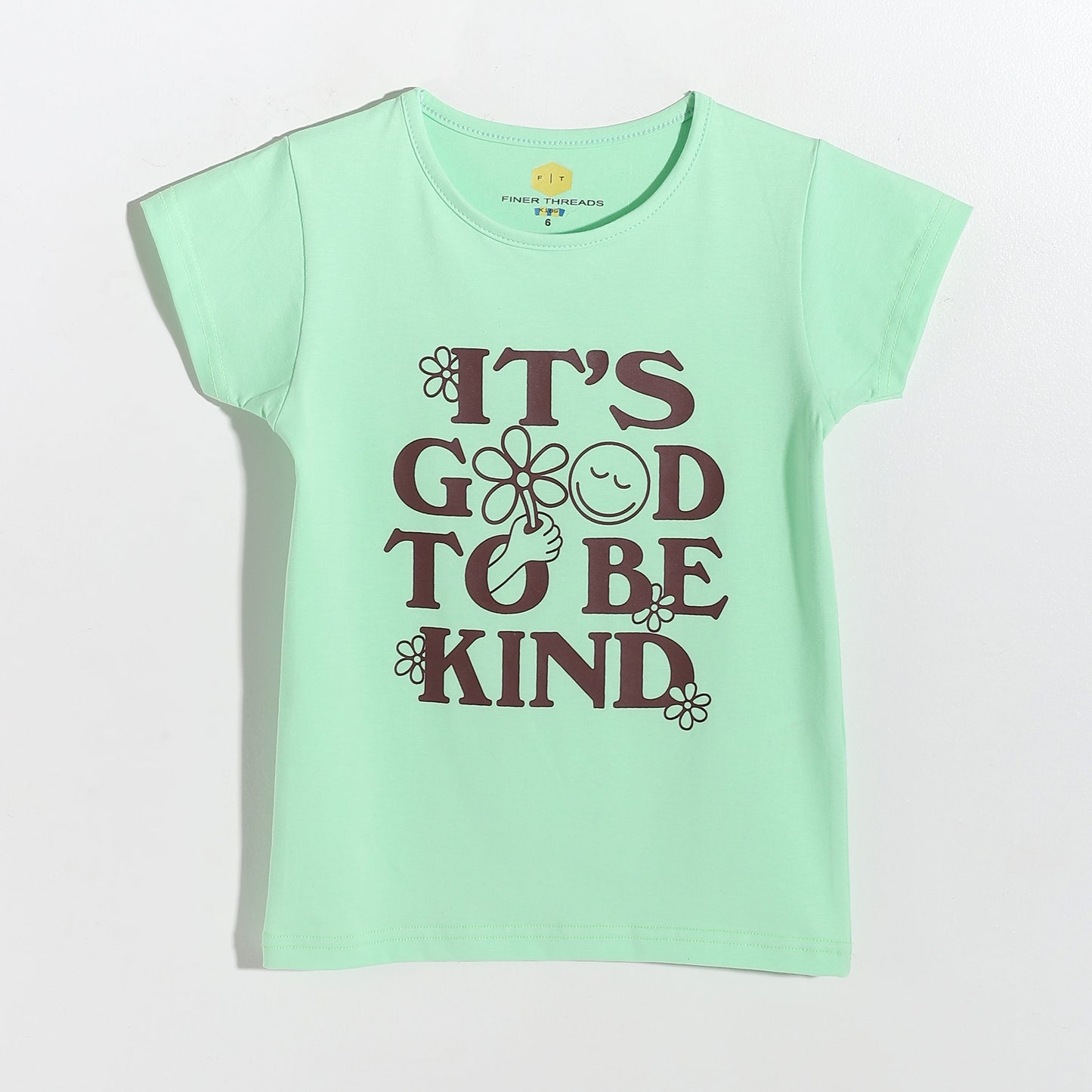 Girls Cotton Printed T-Shirt