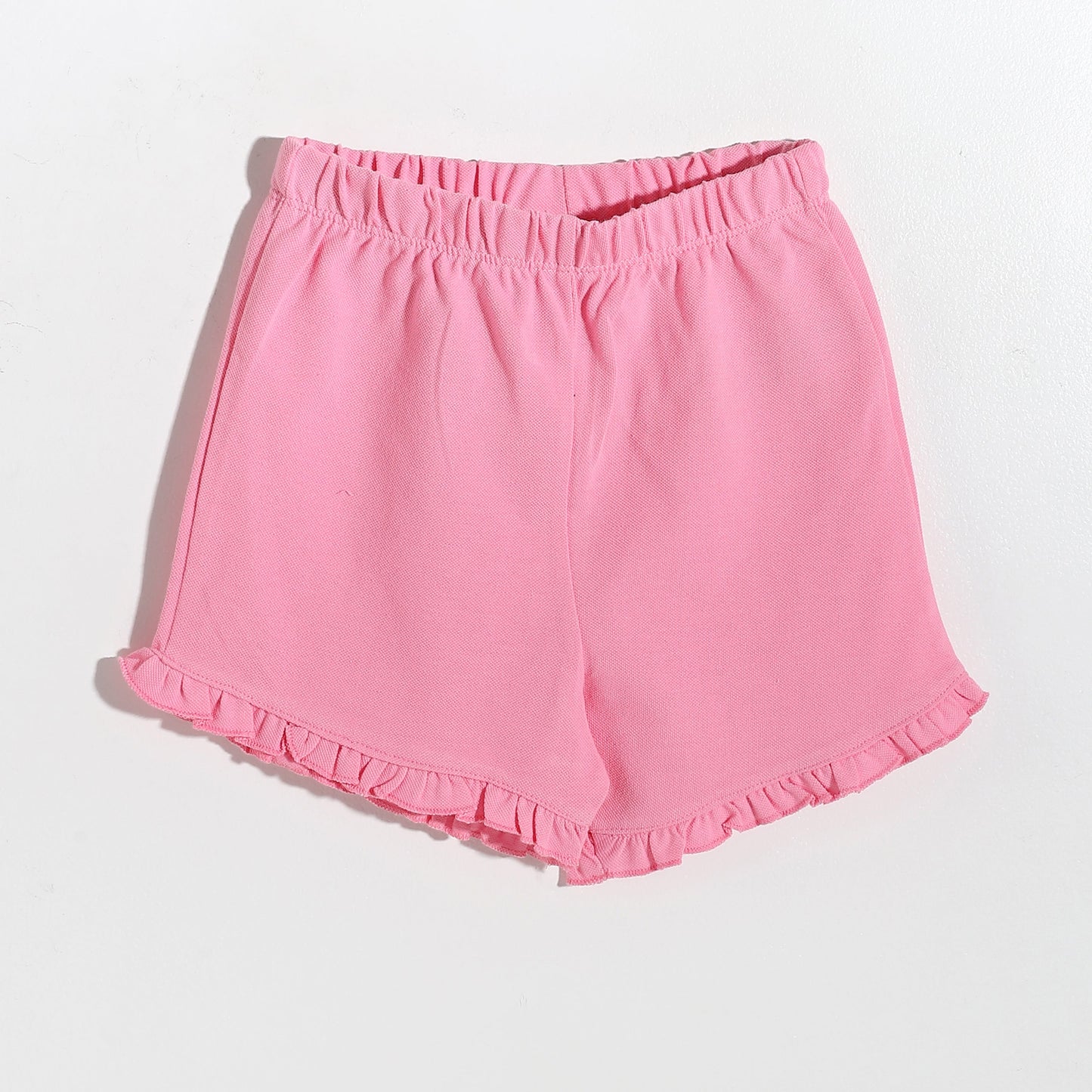 Girls melton plain shorts