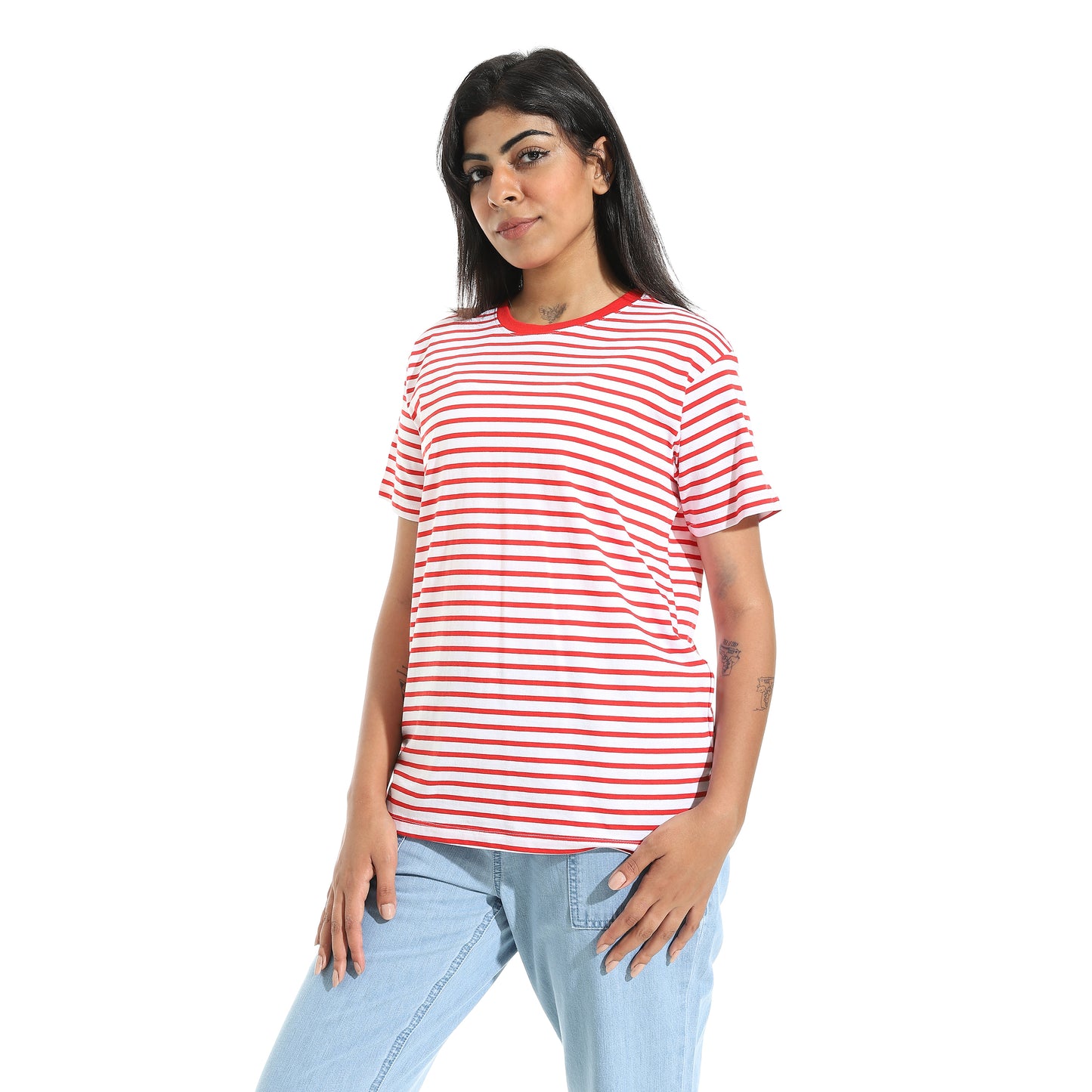 Women's Cotton Striped T-Shirt
