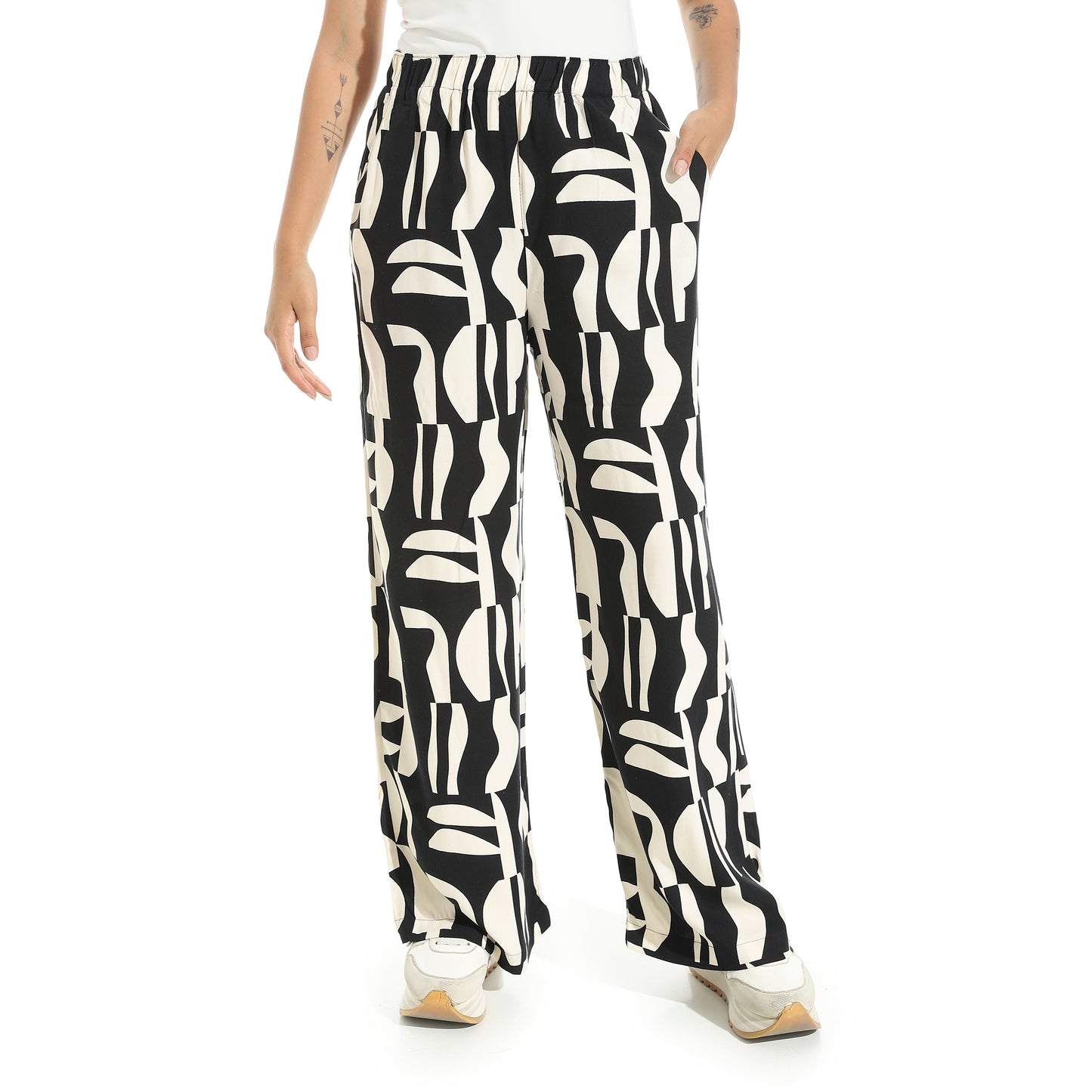 Women's Wide Leg Printed Pants