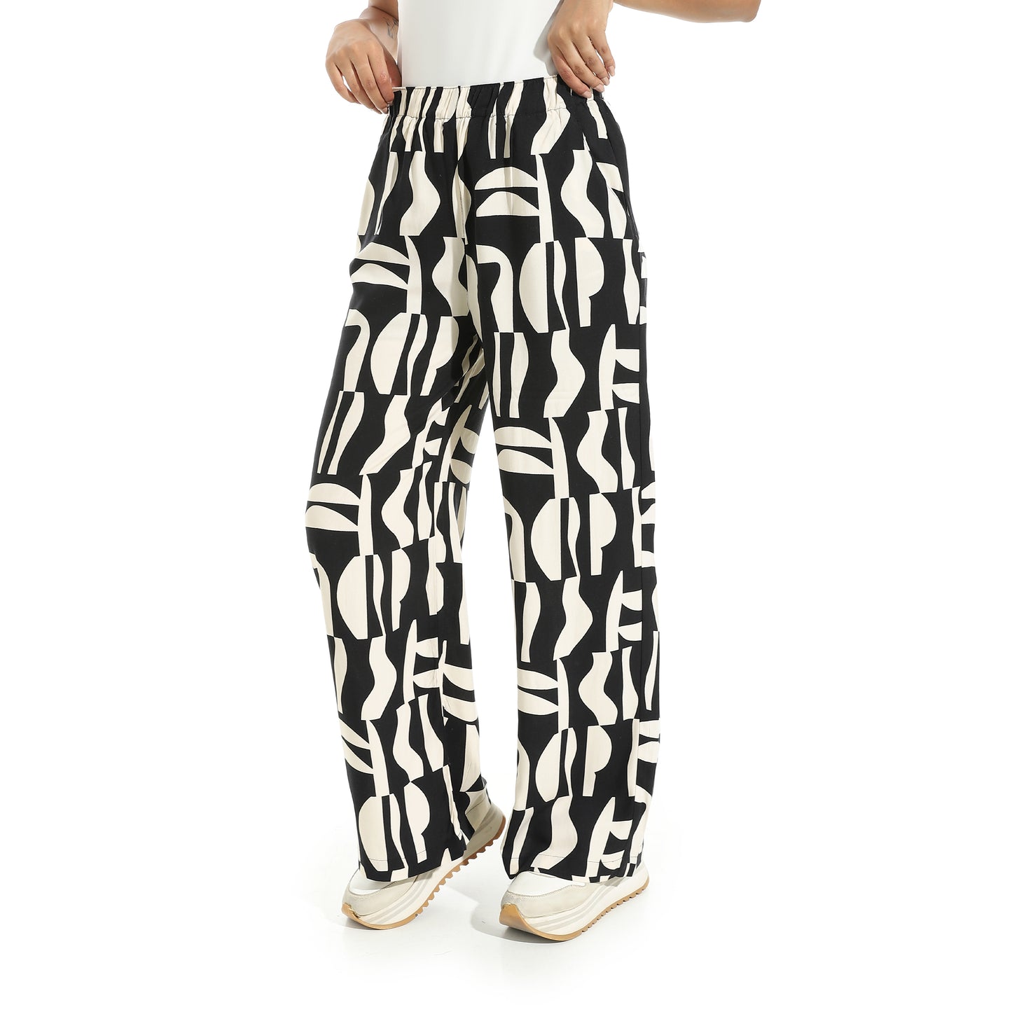 Women's Wide Leg Printed Pants