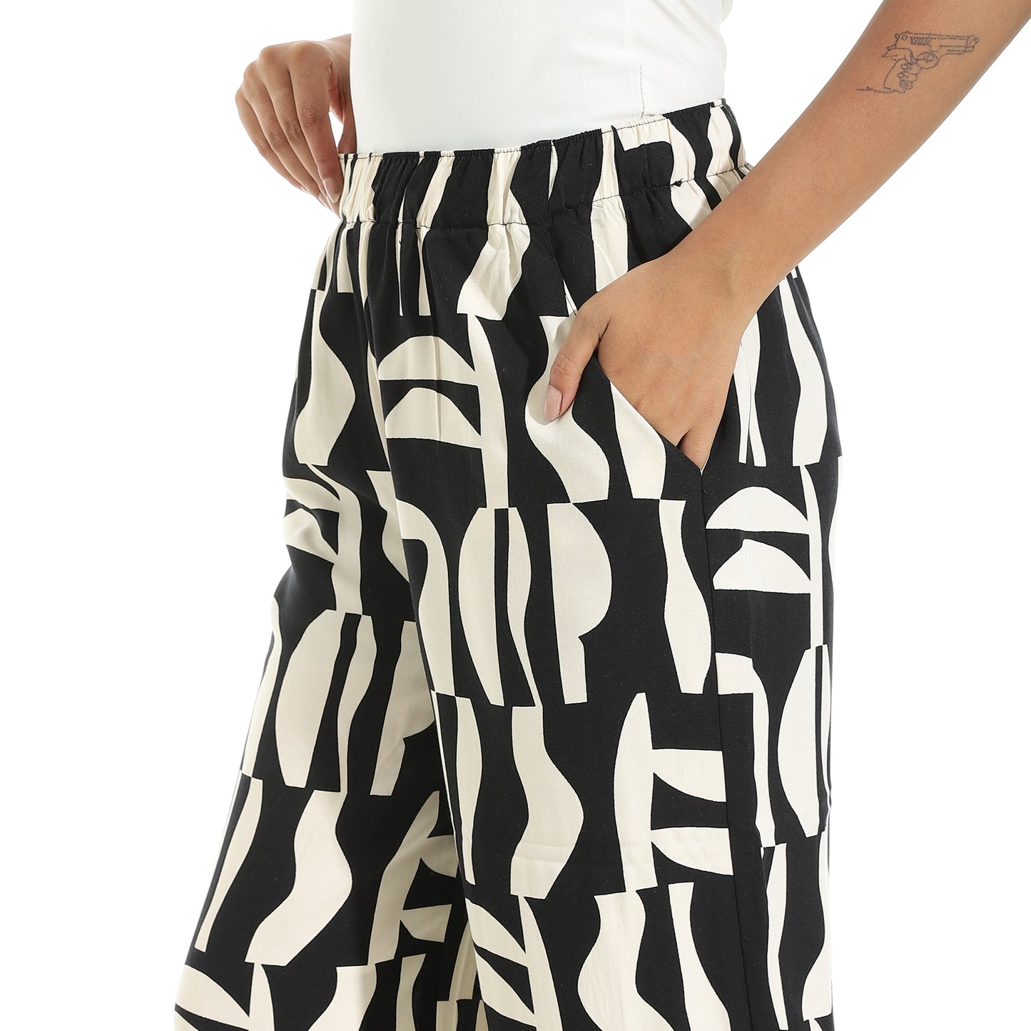 Women's Wide Leg Printed Pants