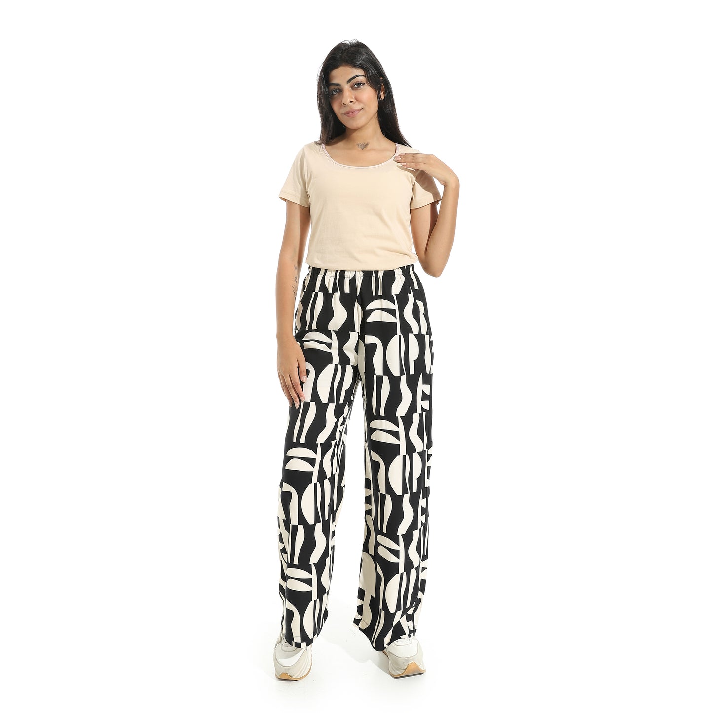 Women's Wide Leg Printed Pants