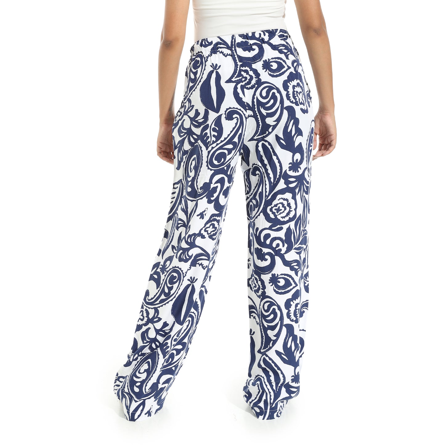Women's Wide Leg Printed Pants