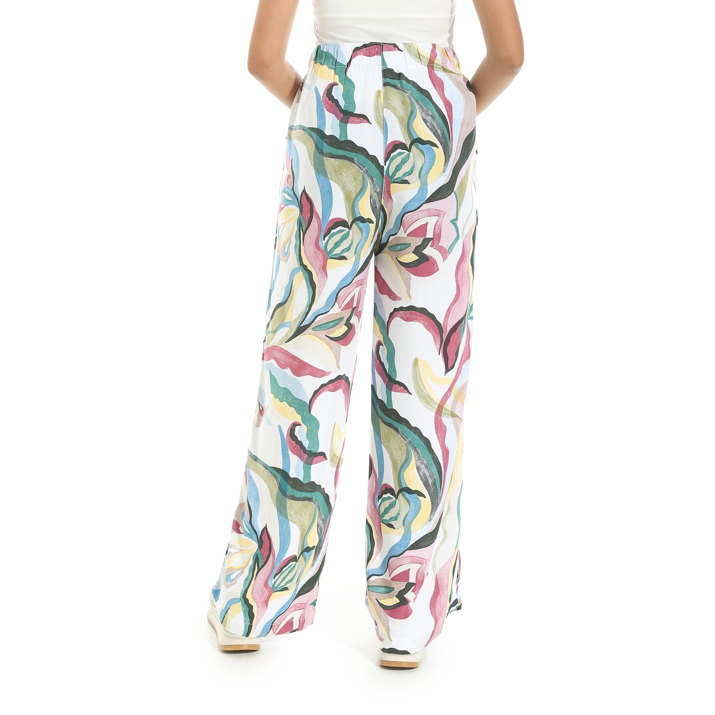 Women's Wide Leg Printed Pants