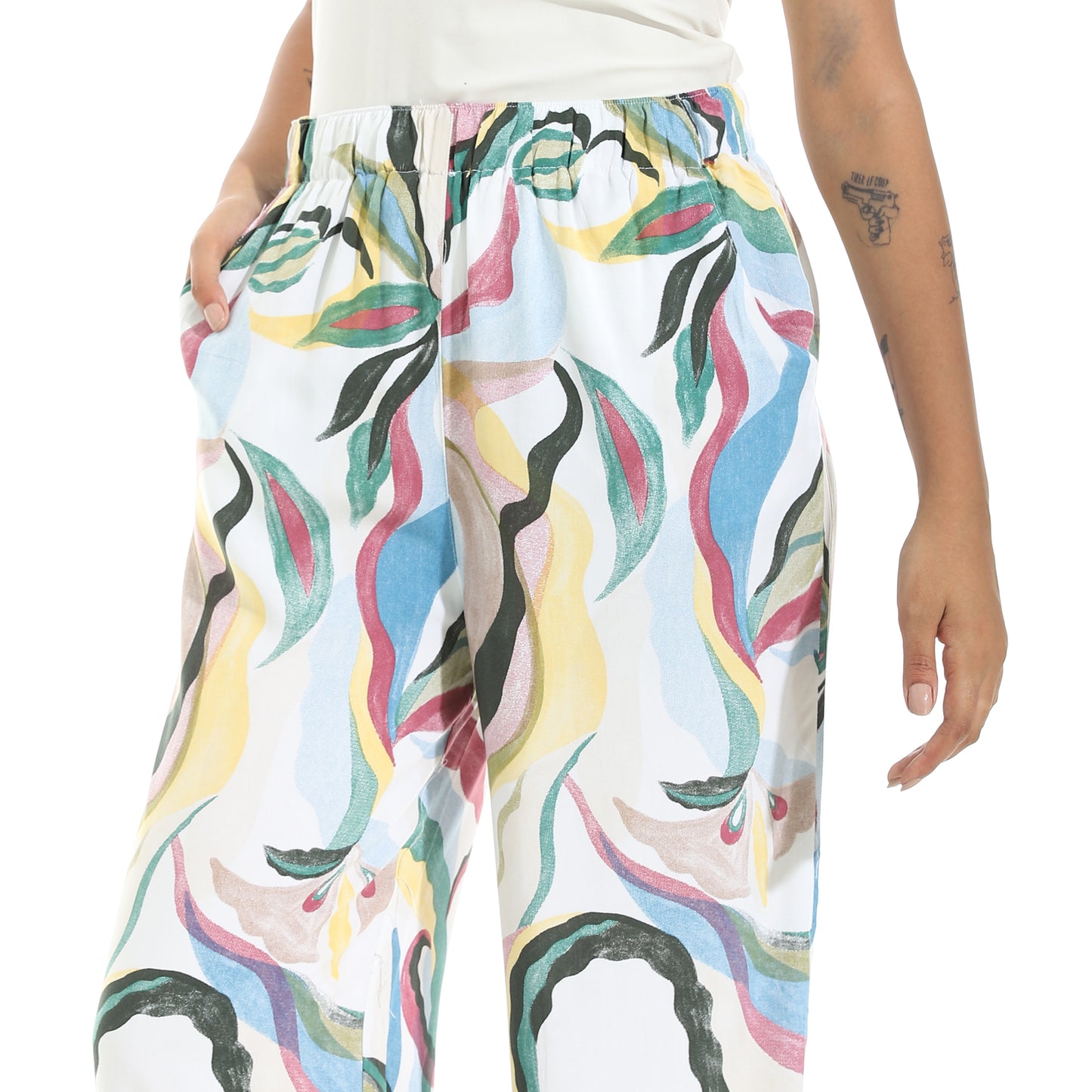 Women's Wide Leg Printed Pants
