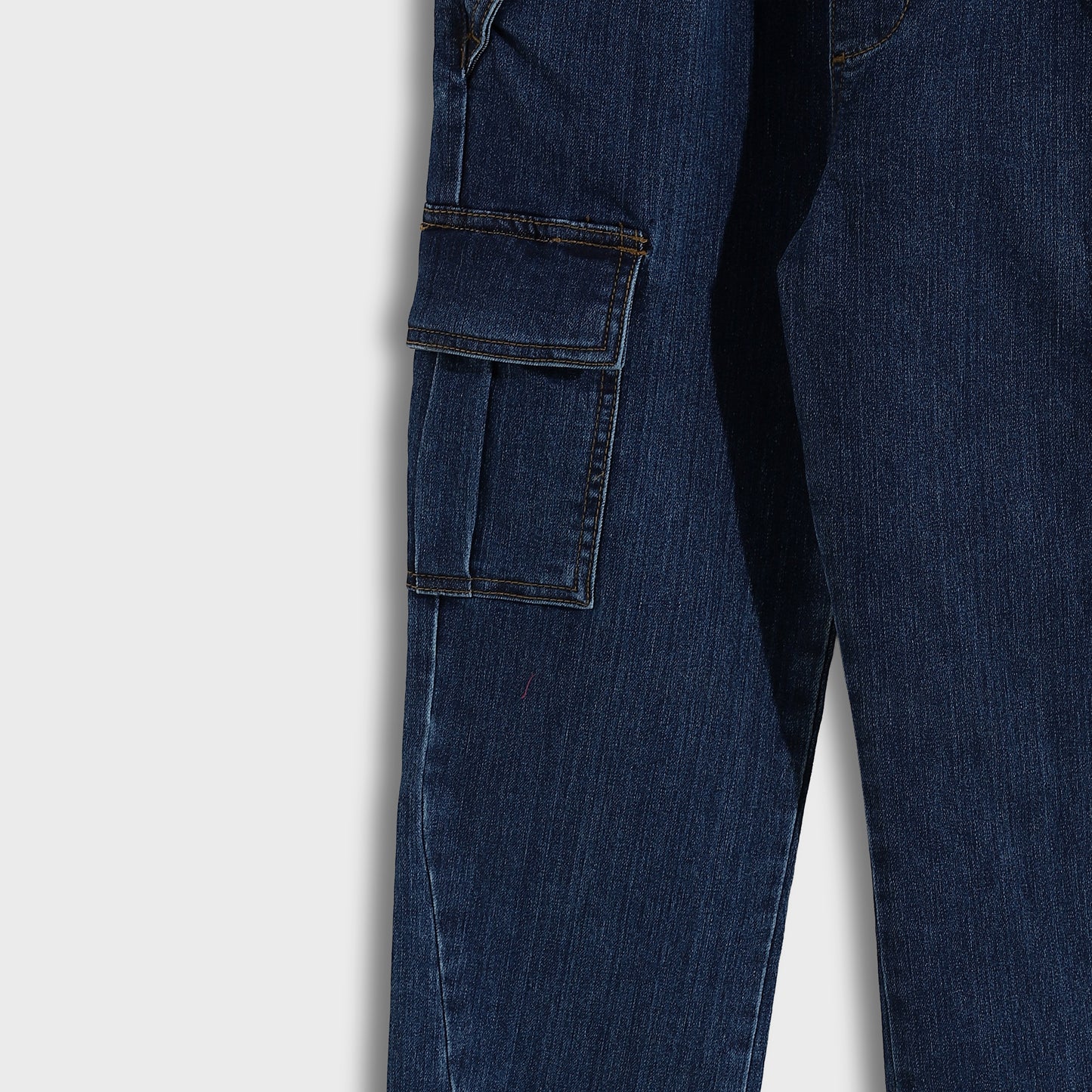 Boys Denim Cargo Jogger Pants