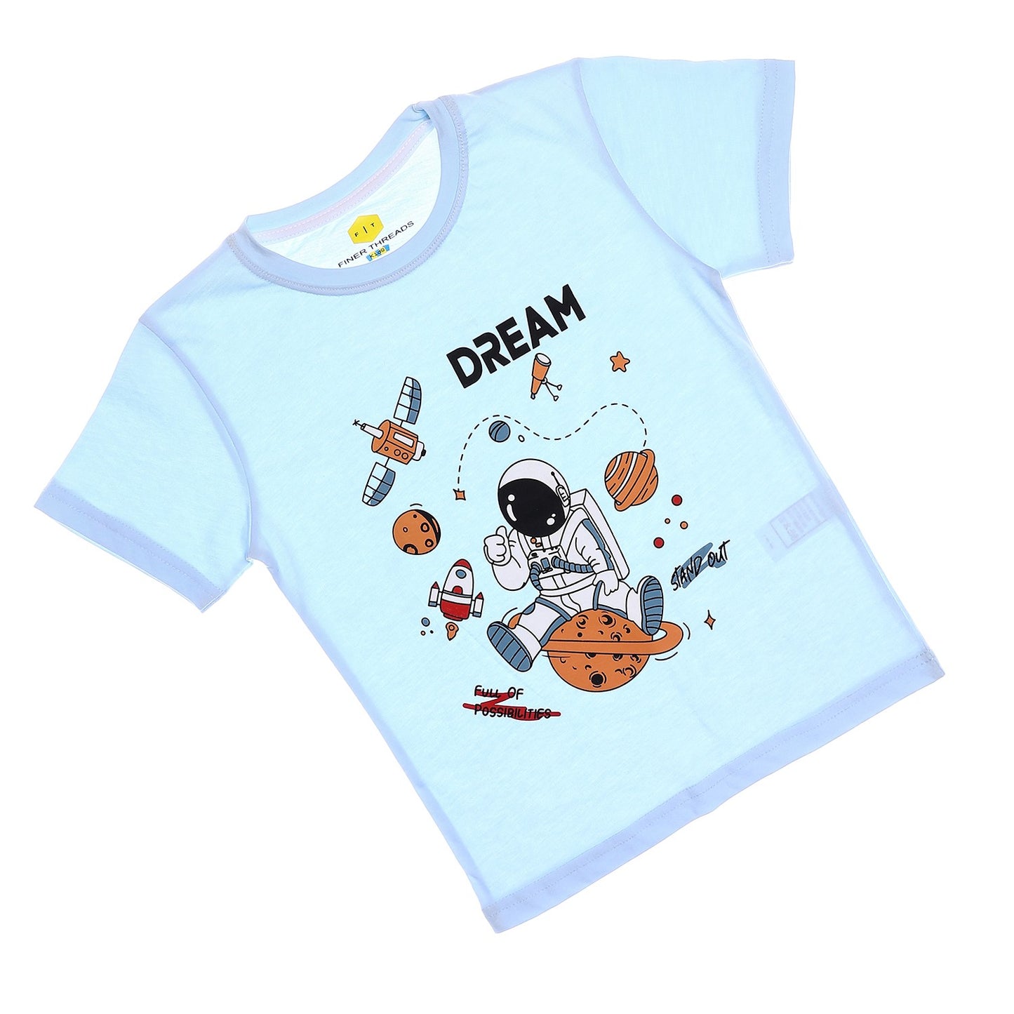 Boys cotton round neck printed T-Shirt