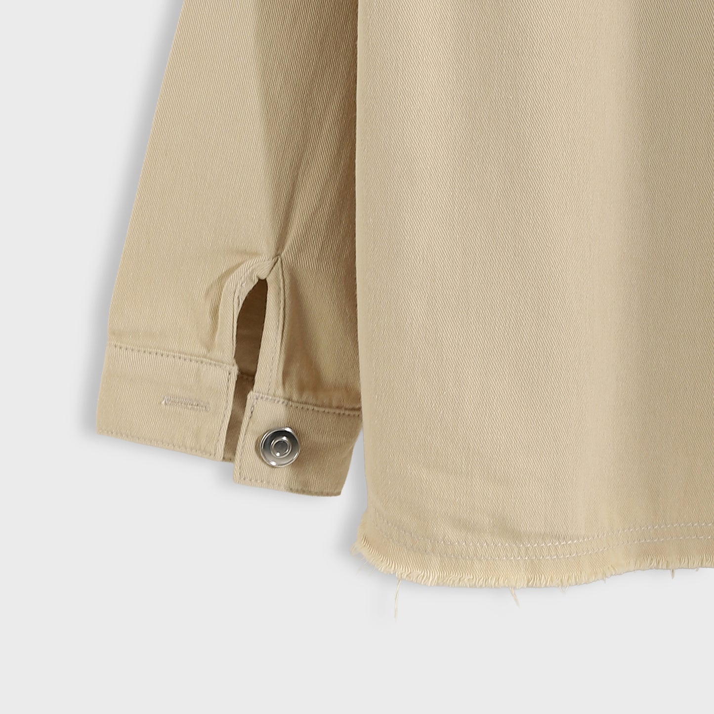 Girls Twill Overshirt With Two Front Pockets