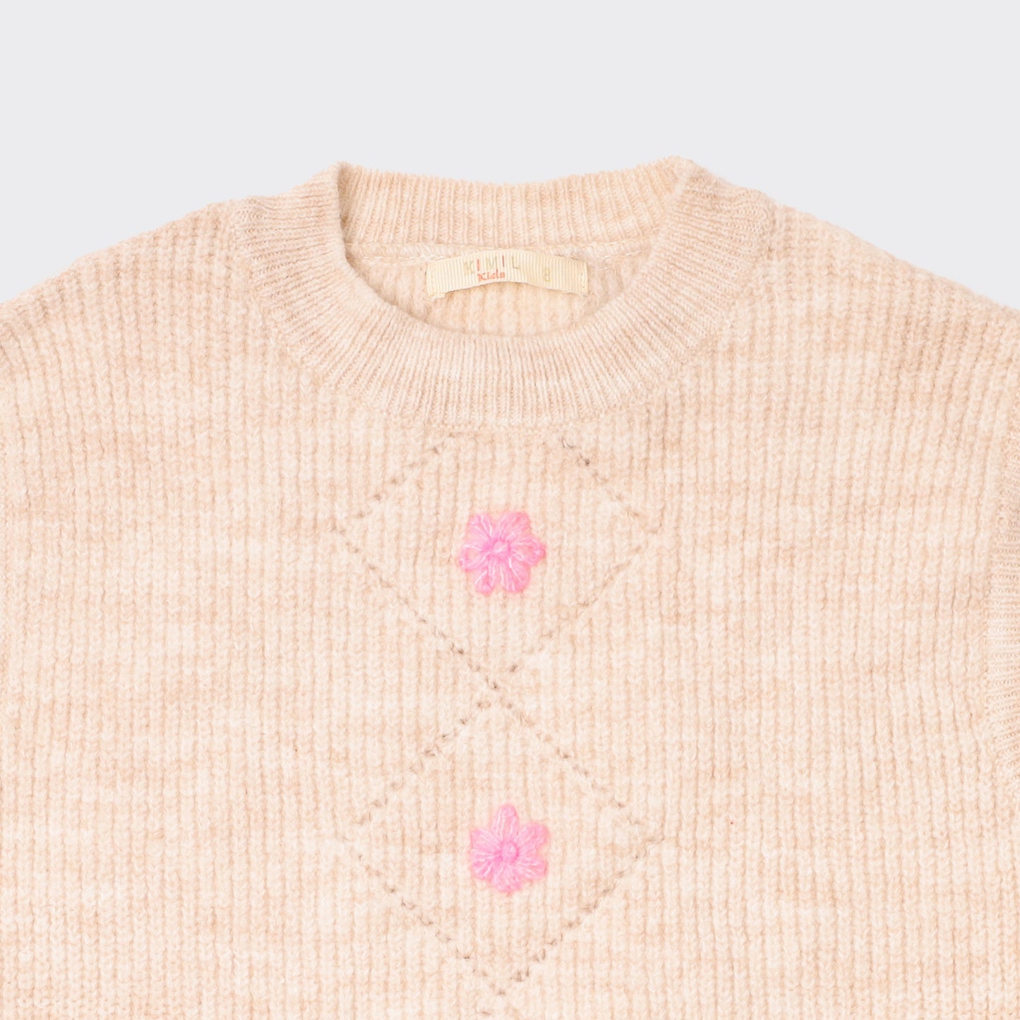 Girls Crew Neck Knitted Vest