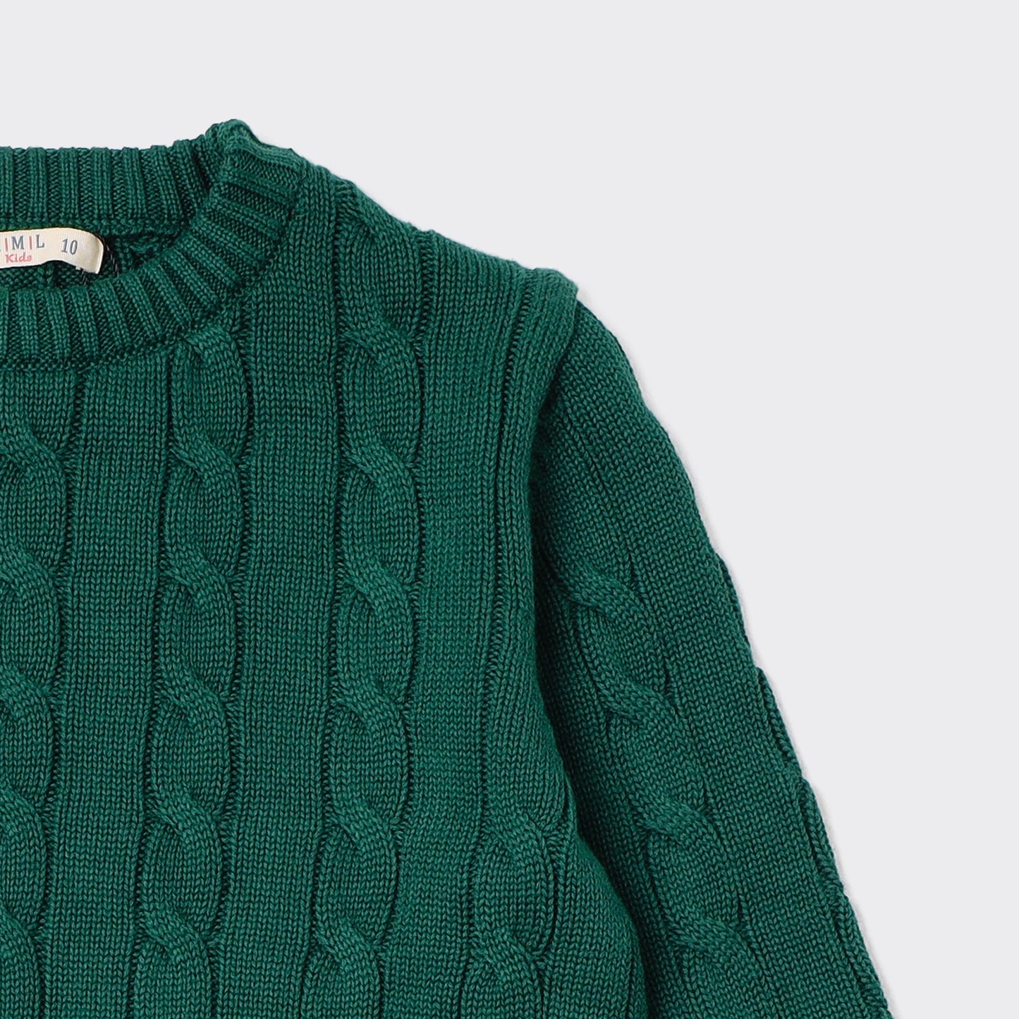 Boys Crew Neck Cable Knit Sweater