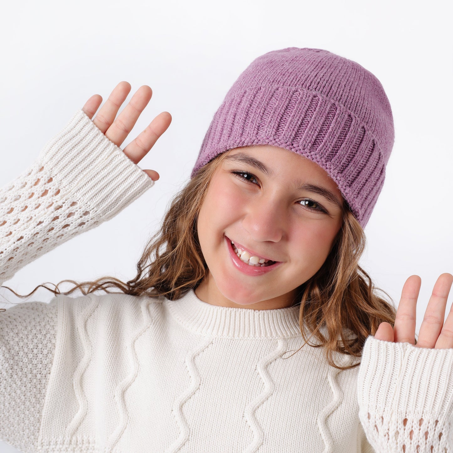Girls Rib-Knit Beanie