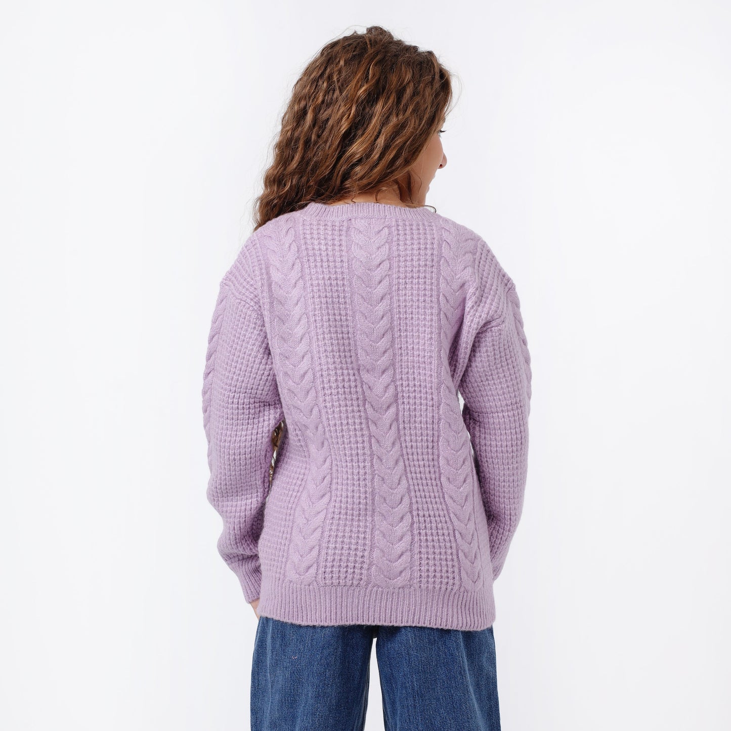 Girls Crew Neck Knit Sweater