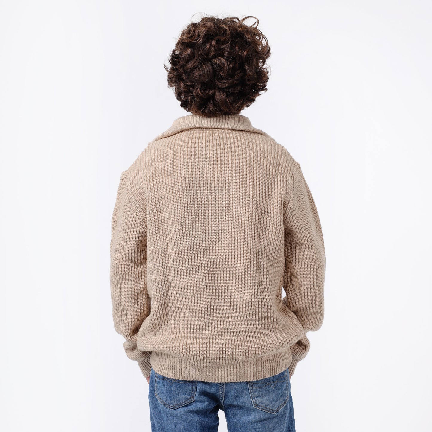 Boys Half-Zip Knit Jacket