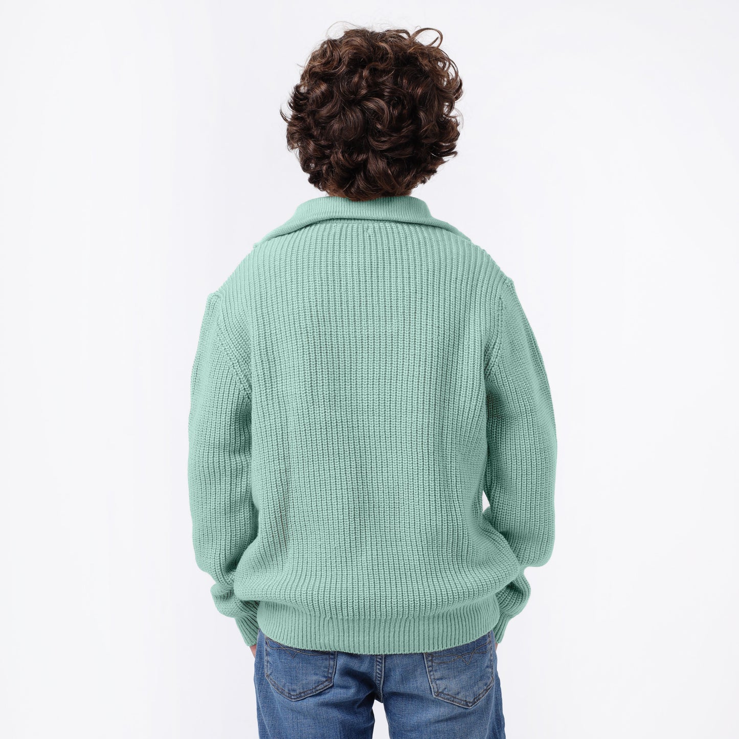 Boys Half-Zip Knit Jacket