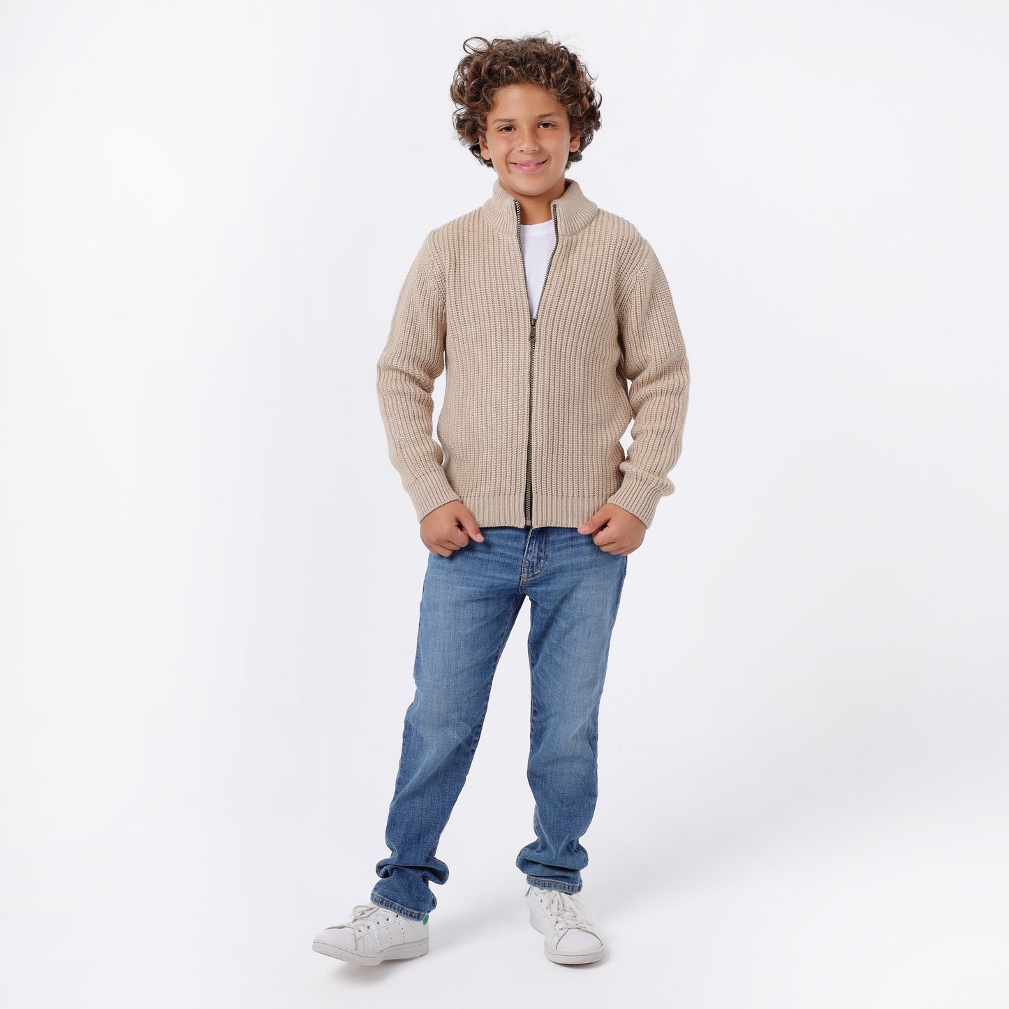 Boys Zip- up Knit Jacket
