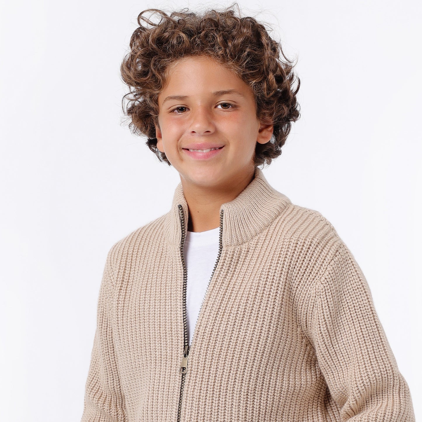 Boys Zip- up Knit Jacket