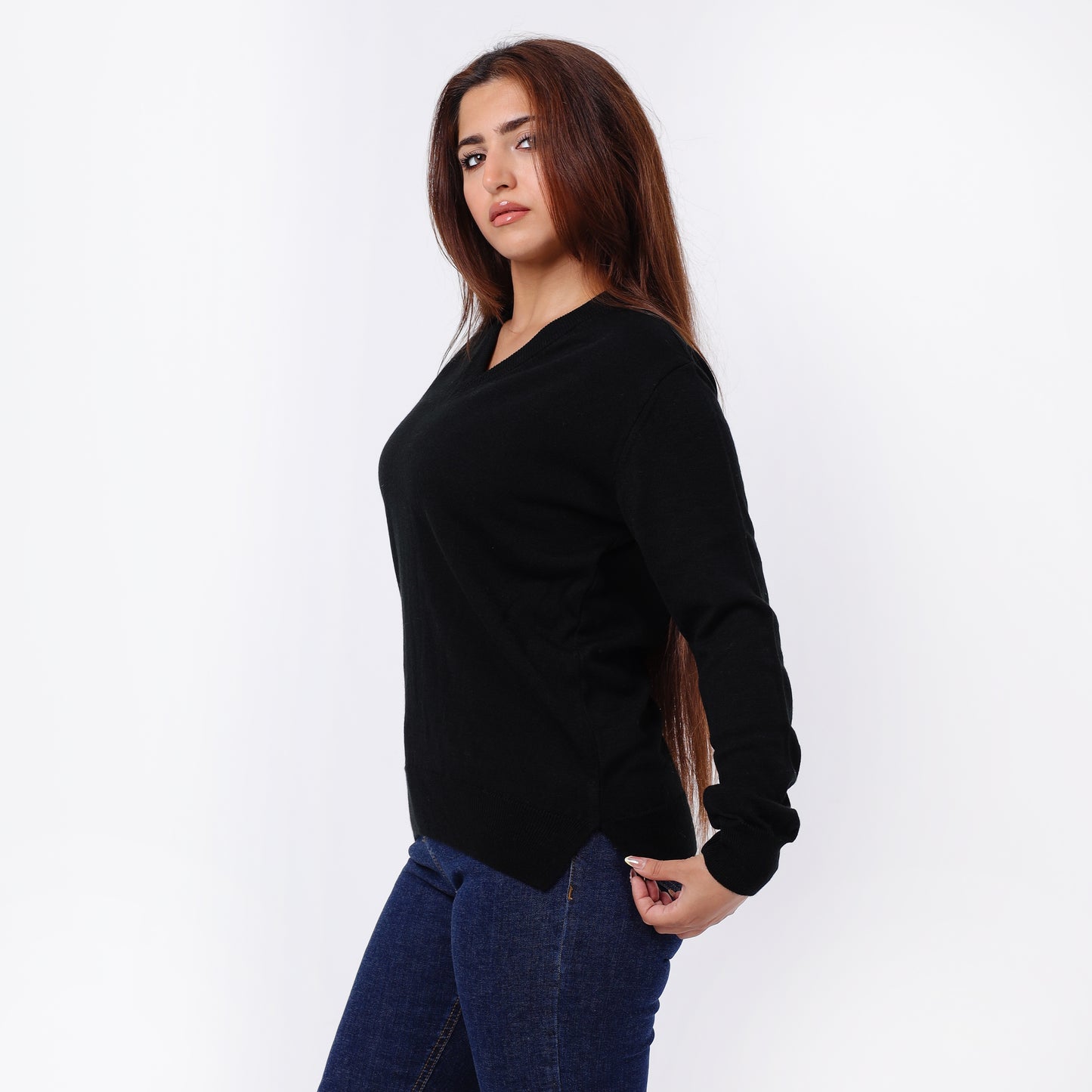 Women’s V-Neck Knitted Sweater