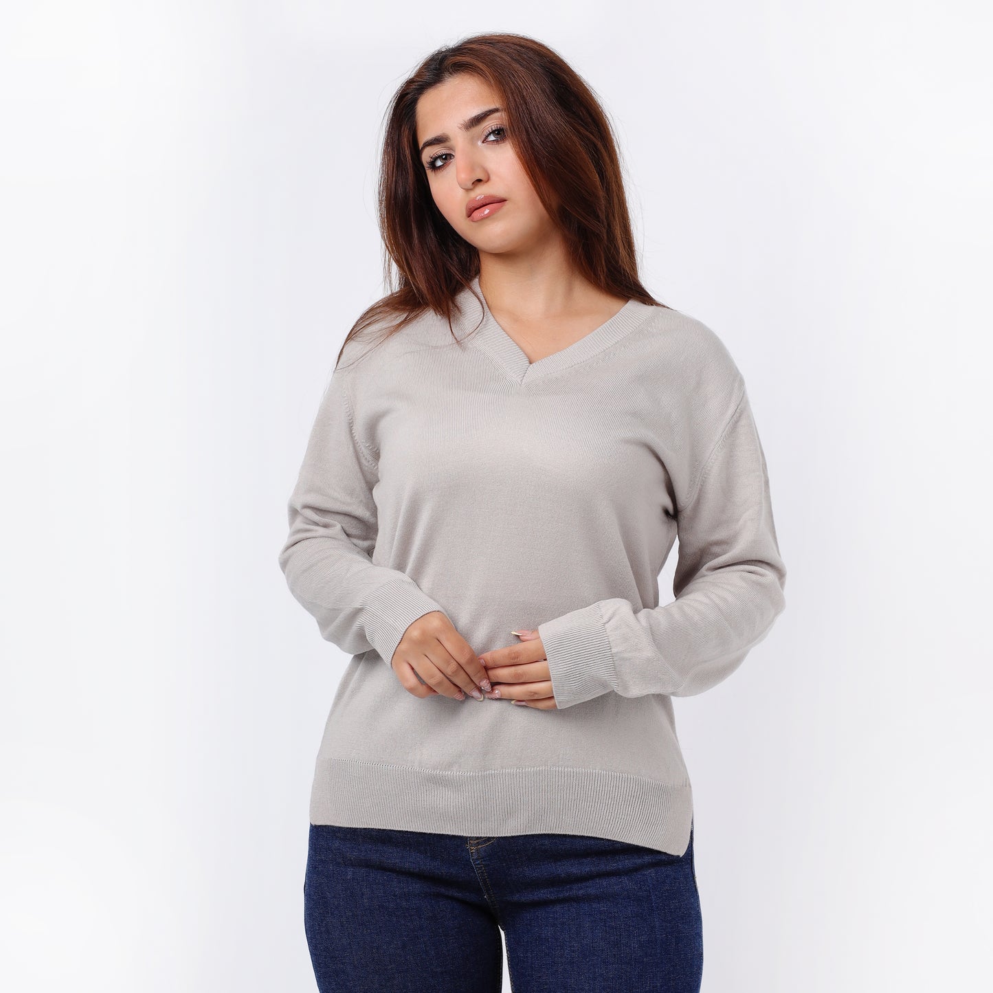 Women’s V-Neck Knitted Sweater