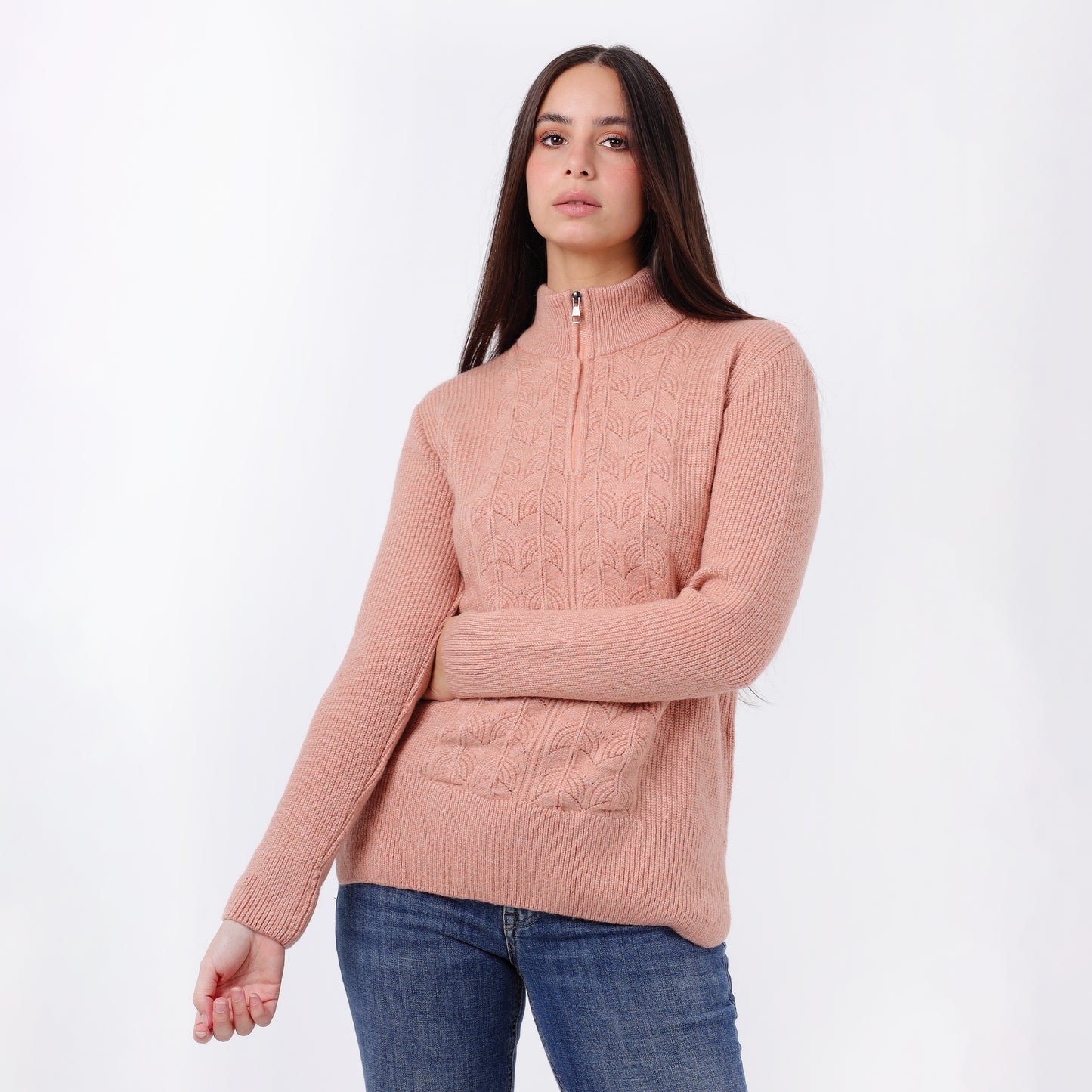 Women’s Half Zip Knitted Sweater