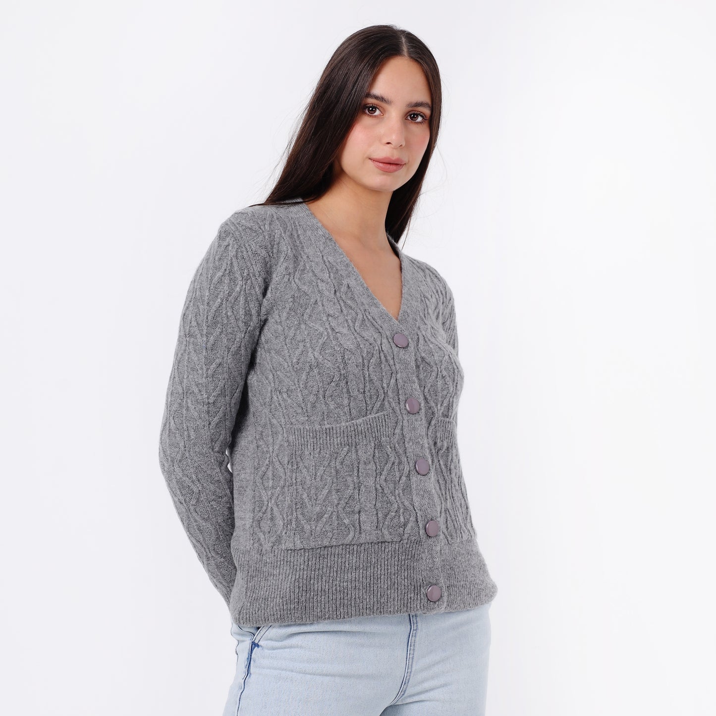 Women’s V-Neck Knitted Cardigan