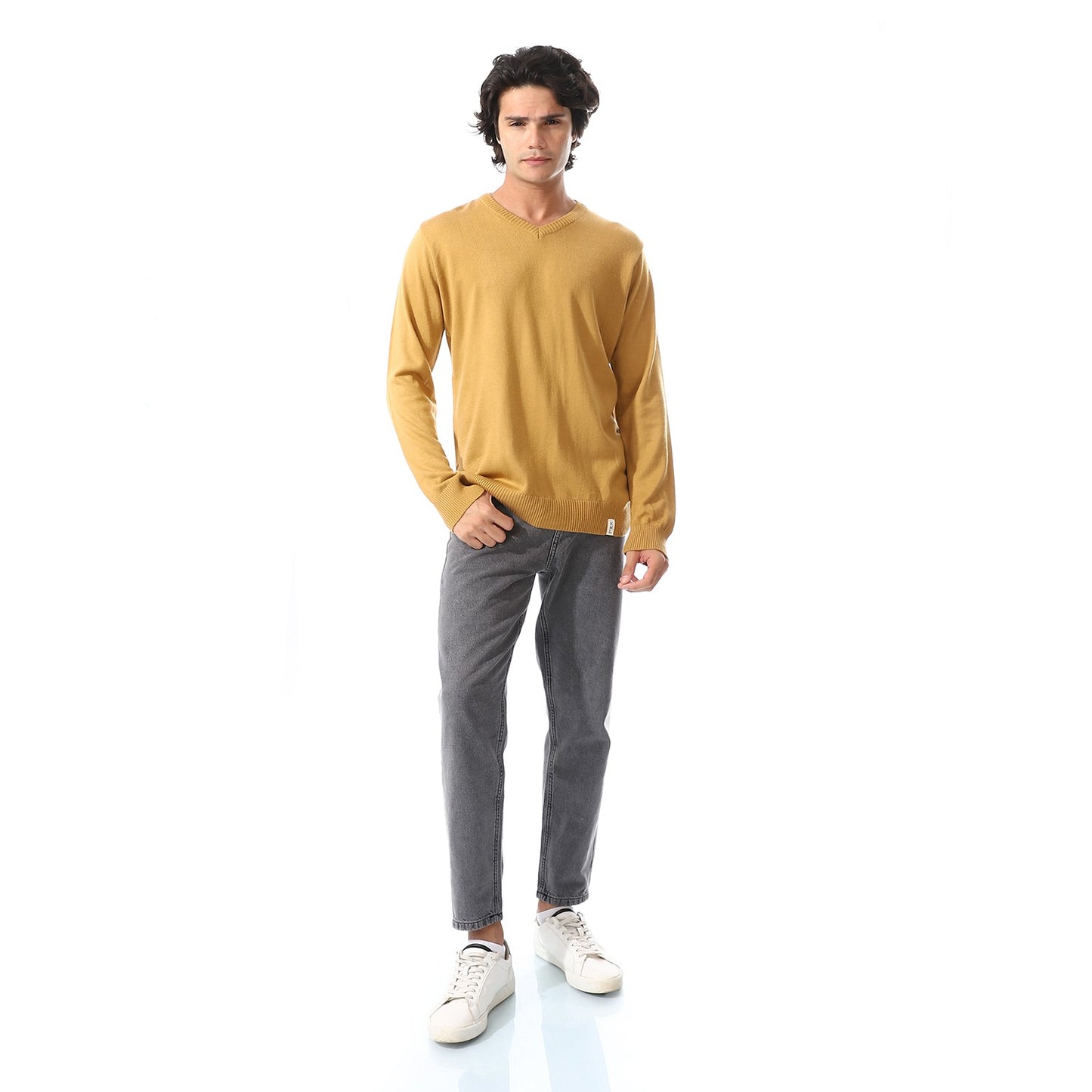 Mens V-Neck Plain Sweater
