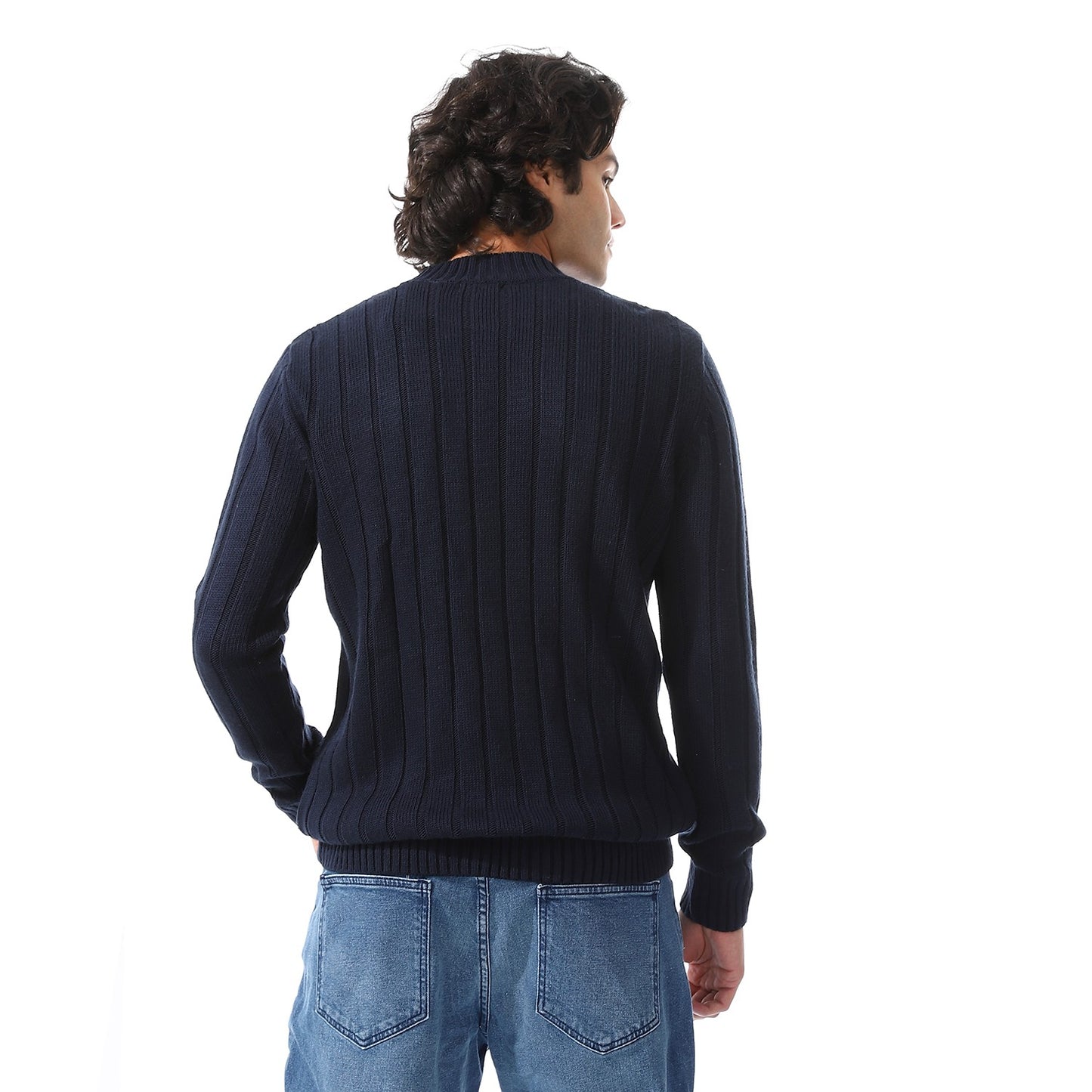 Mens Wool Cable Knit Sweater