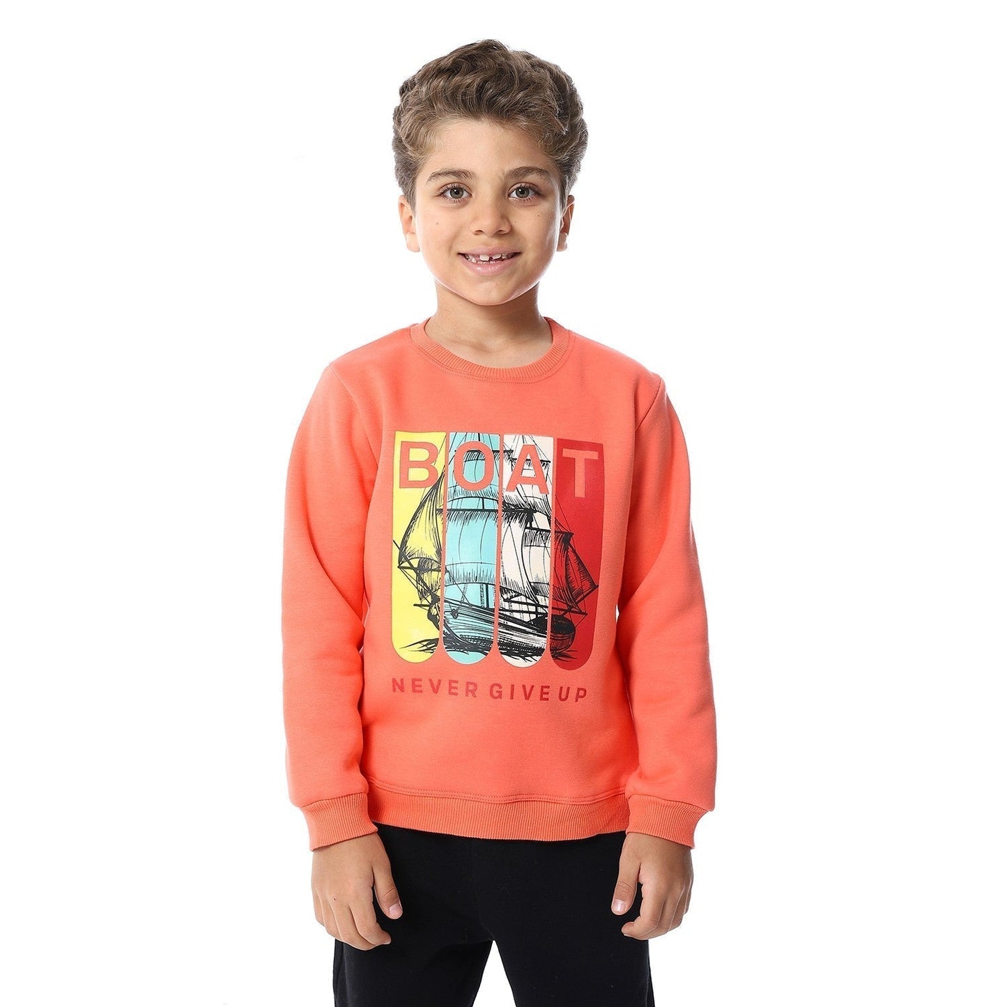 Boys Melton Printed Sweatshirt