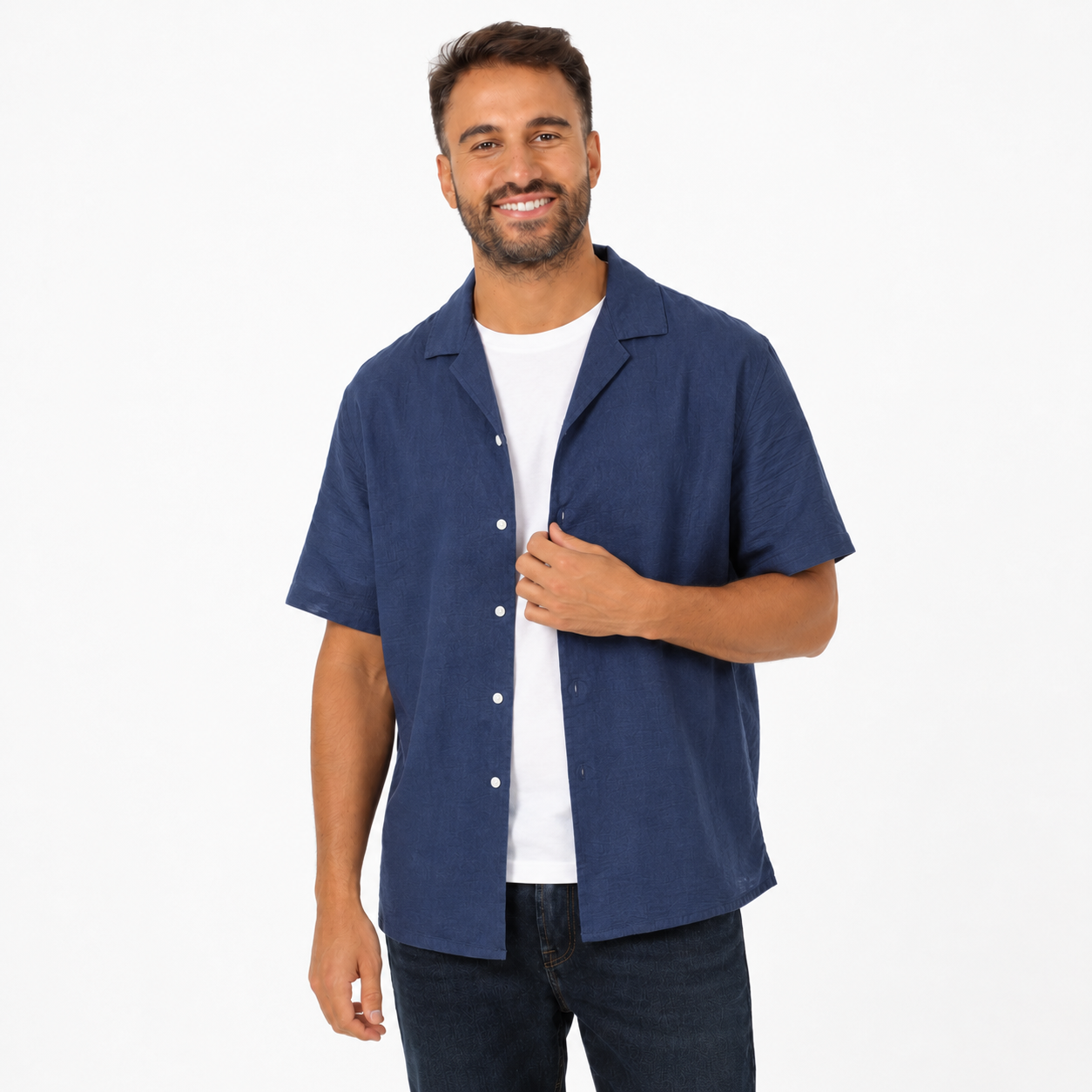Men’s Linen Short-Sleeve Shirt