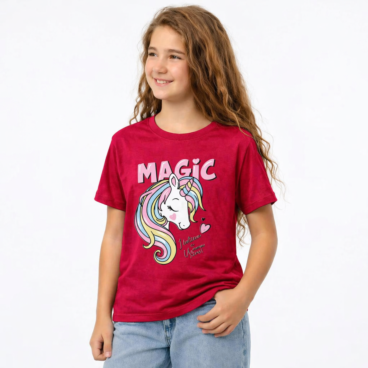 Girls Cotton Printed T-Shirt