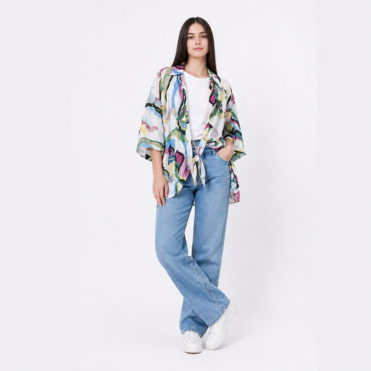 Women's Open Front Kimono Cardigan