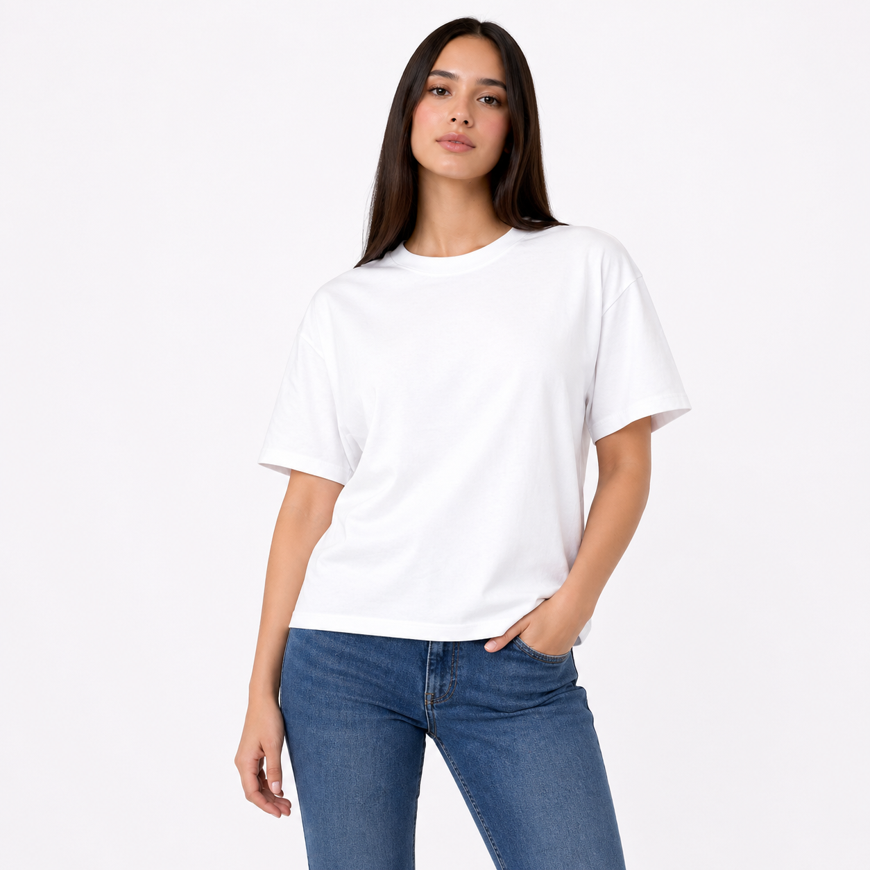 Women's Cotton Oversized Plain T-Shirt