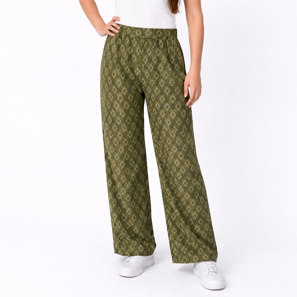 Women's Wide Leg printed Pants