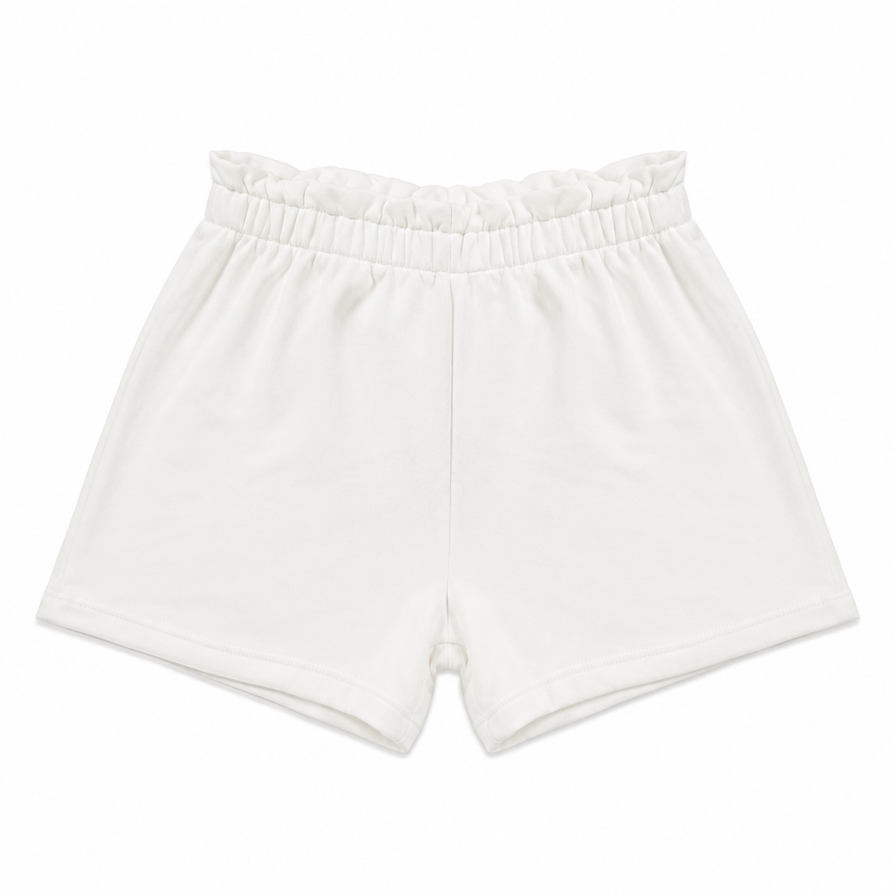 White shorts on a white background