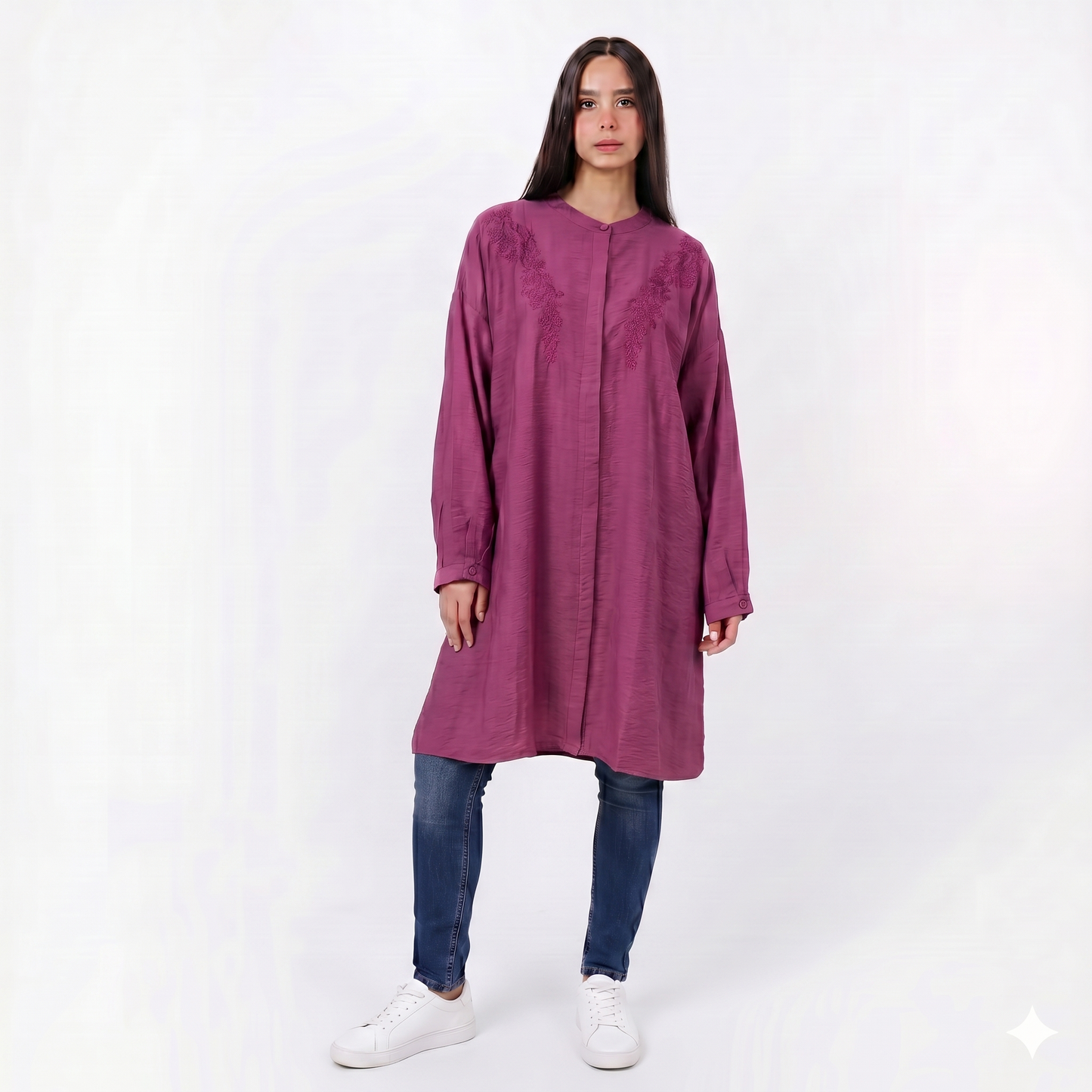 Women's Embroidered Long Tunic