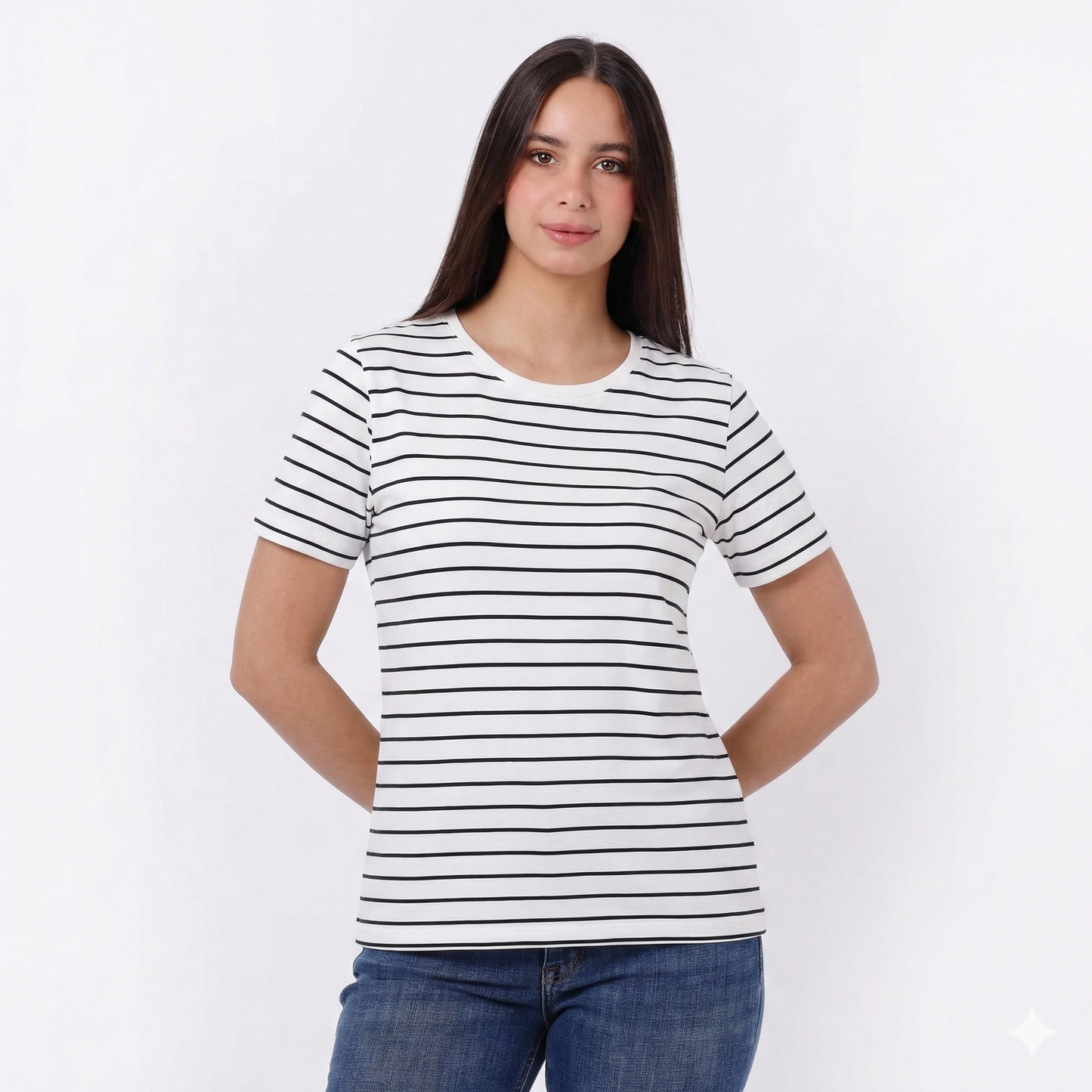 Women's Cotton Striped T-Shirt