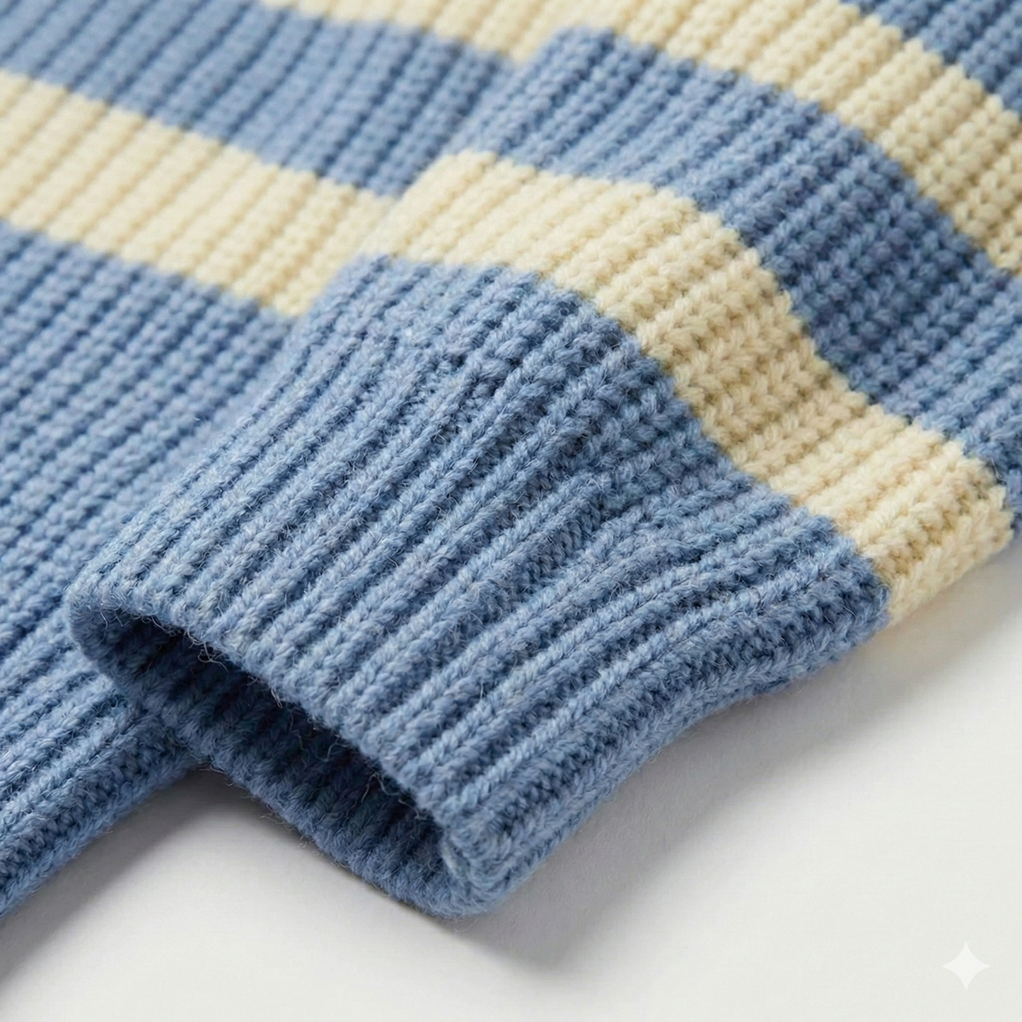 Girls Striped Crew Neck Knit Sweater