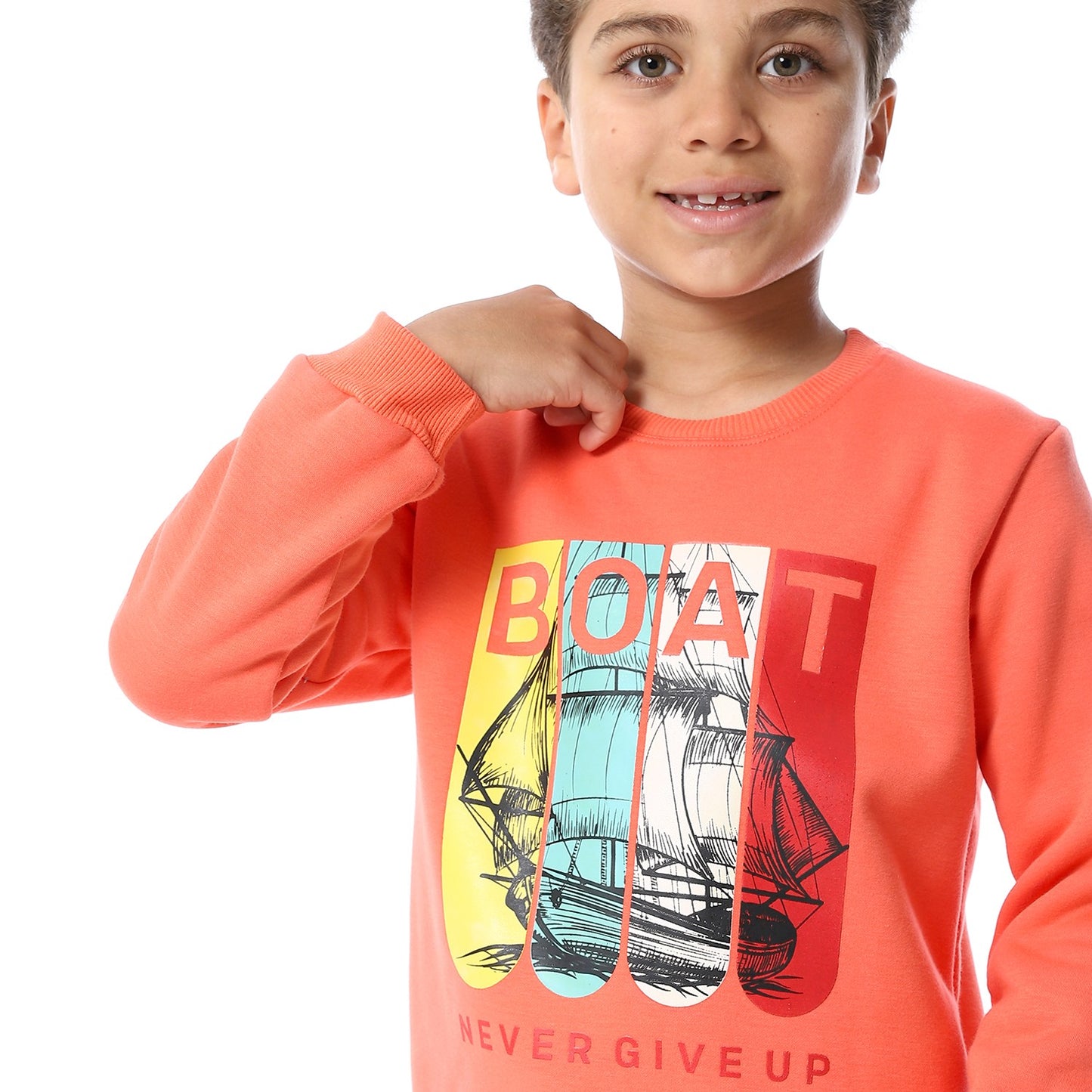 Boys Melton Printed Sweatshirt