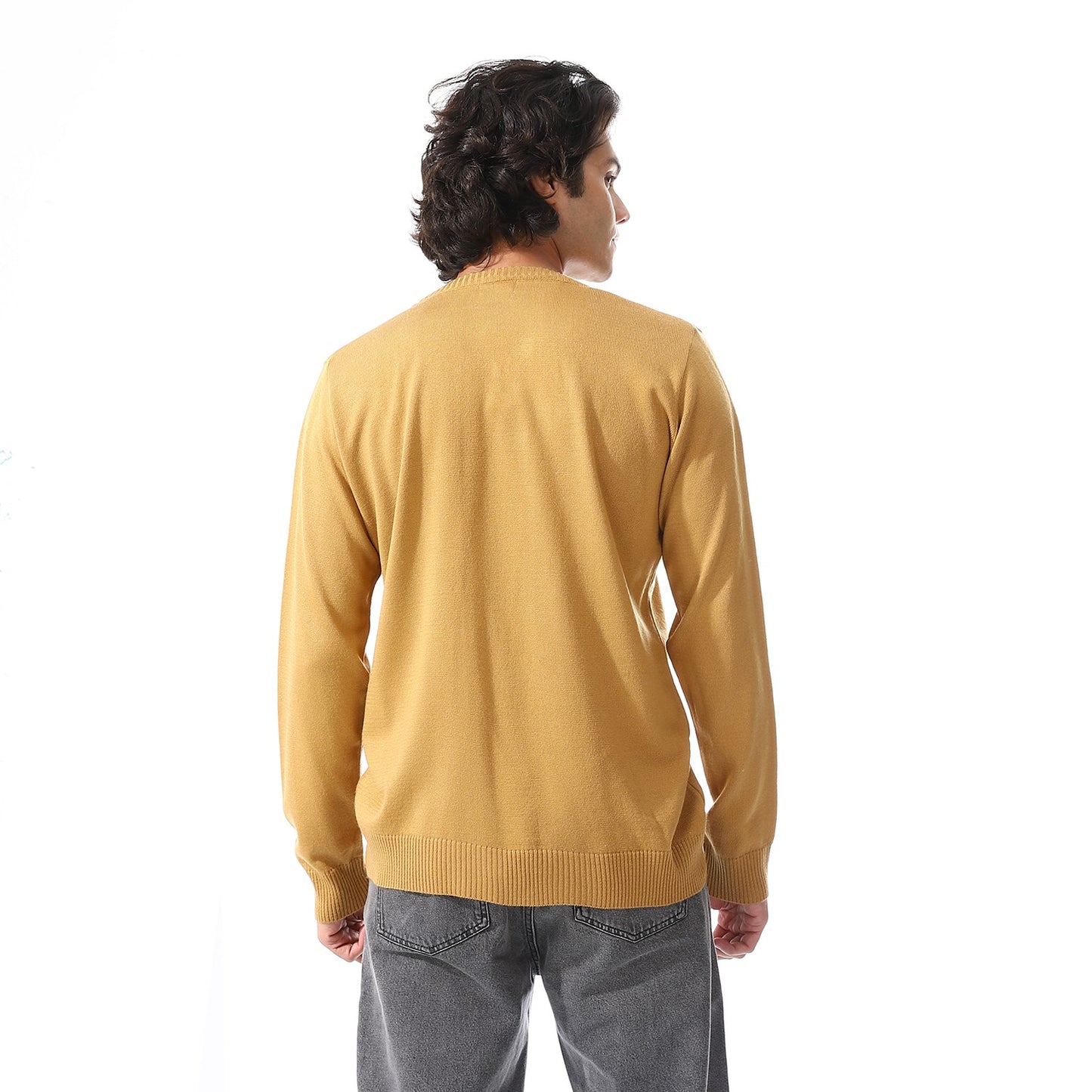 Mens V-Neck Plain Sweater
