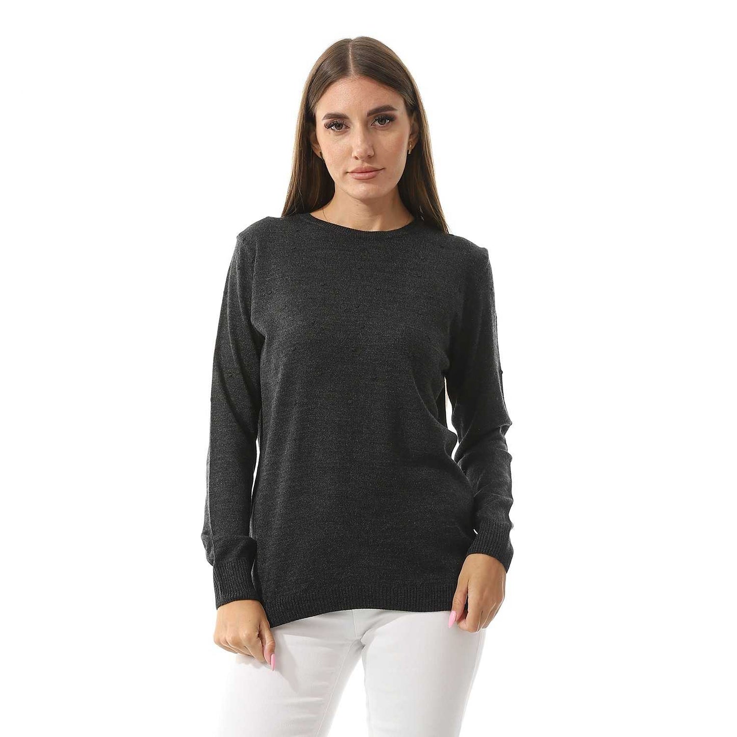 Women's Crew Neck Knited Pullover