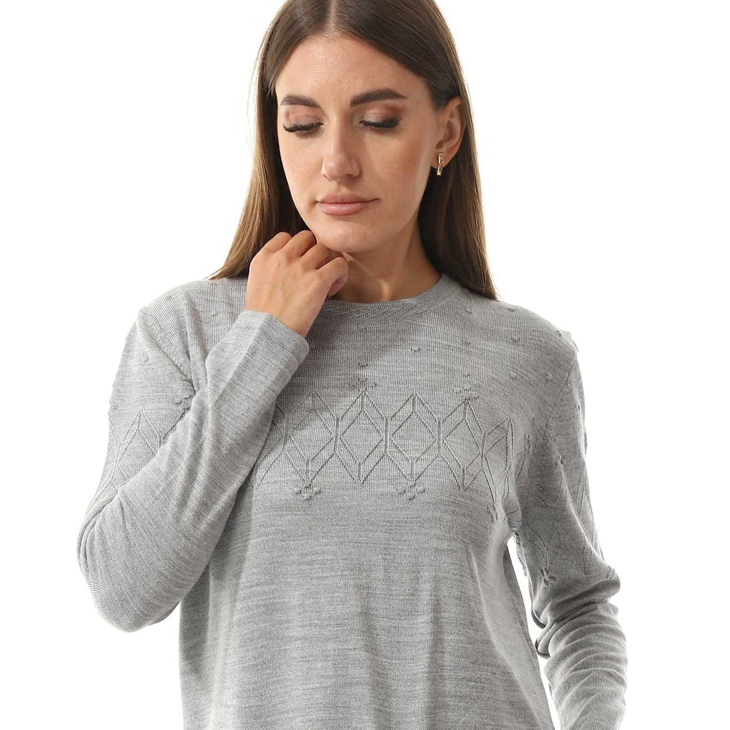 Women's Knited Crew Neck Pullover