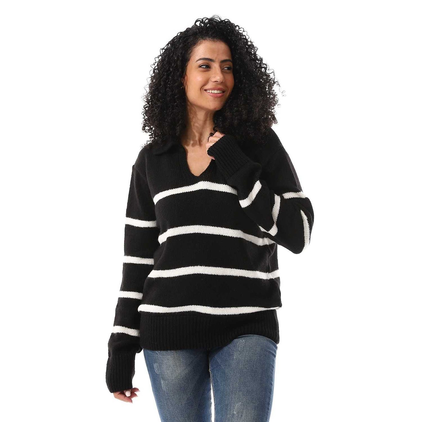 Women's Polo V Neck Pullover
