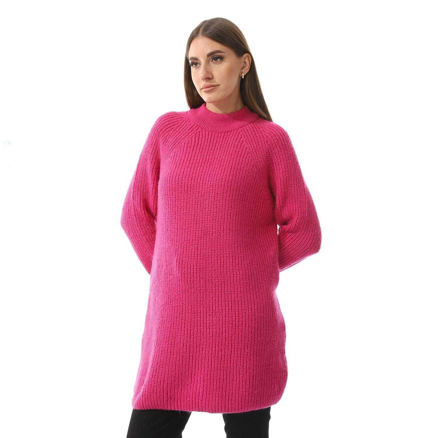 Women's Ribbed Crop Turtle Neck Pullover