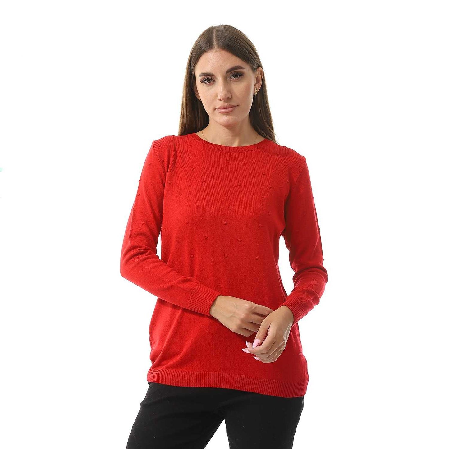 Women's Crew Neck Knited Pullover