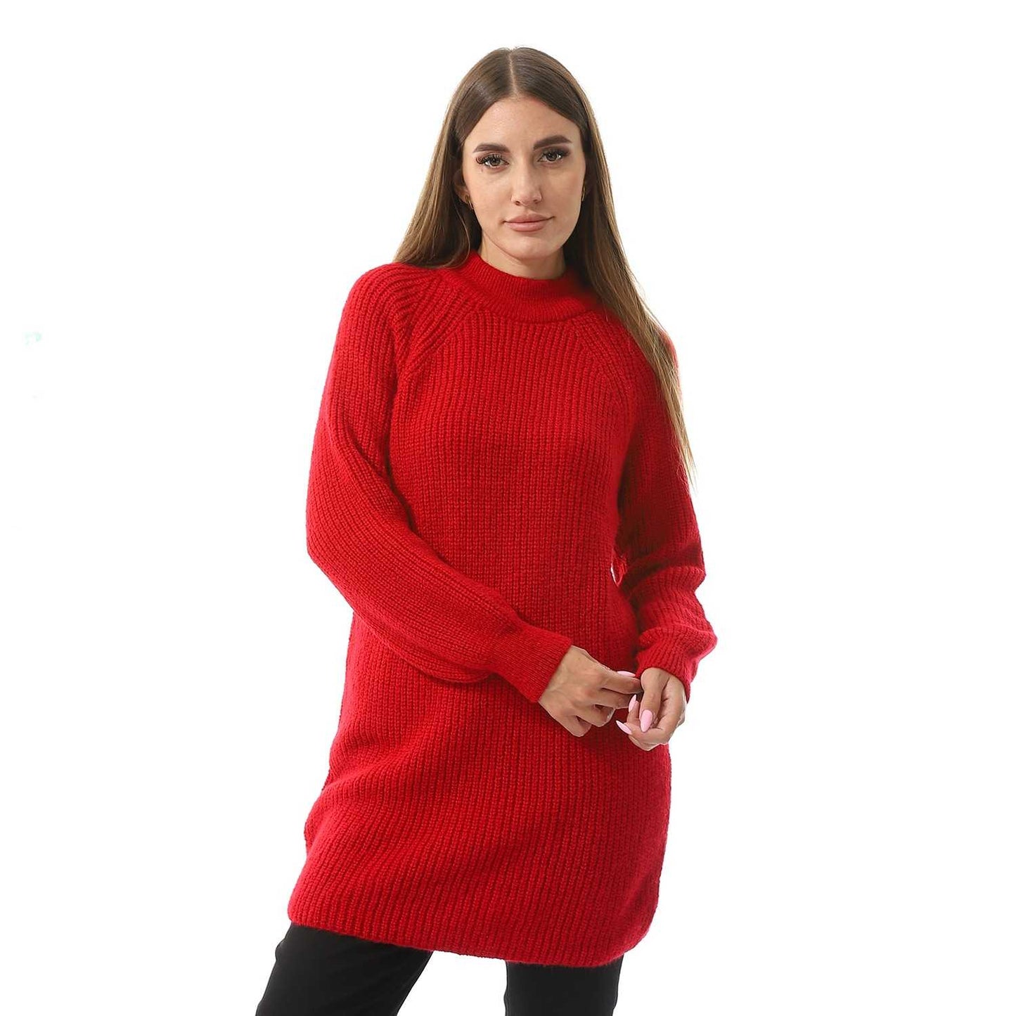 Women's Ribbed Crop Turtle Neck Pullover