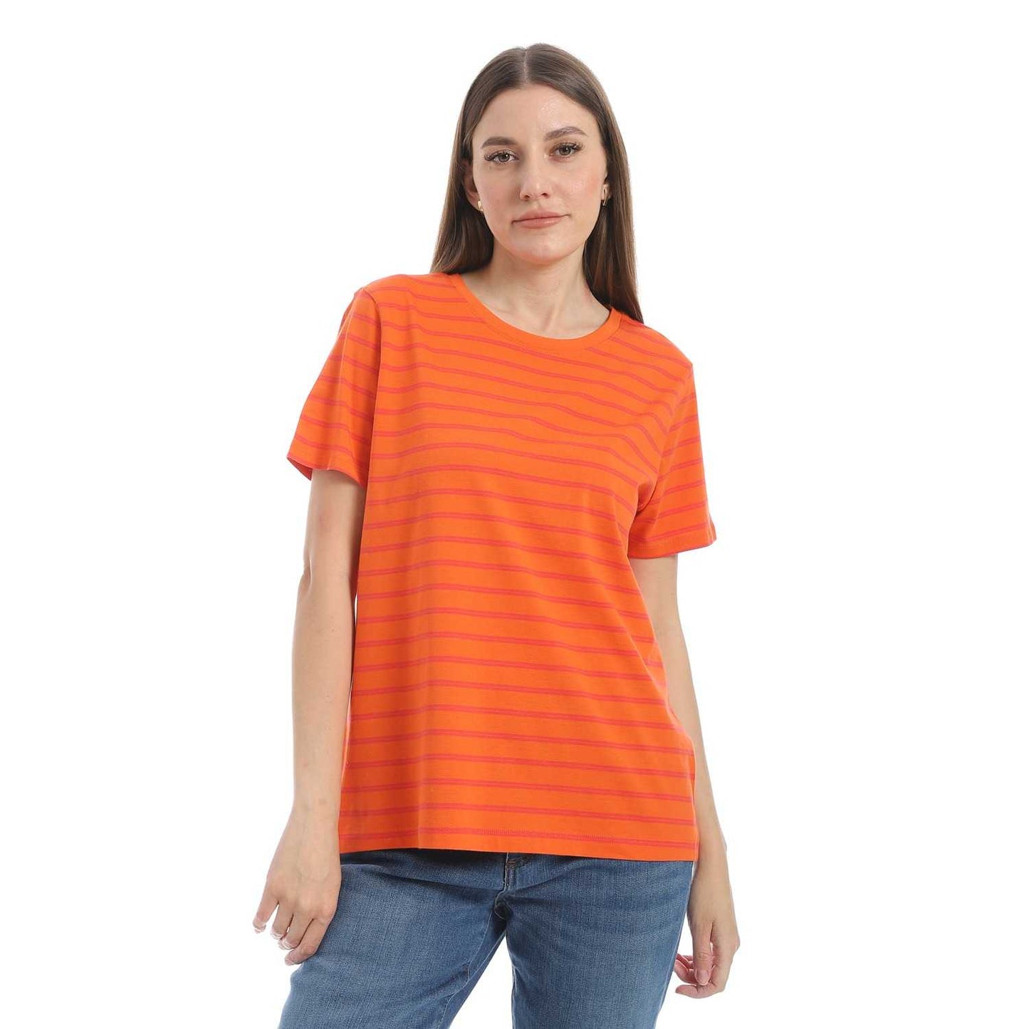 Women's Cotton Striped T-Shirt