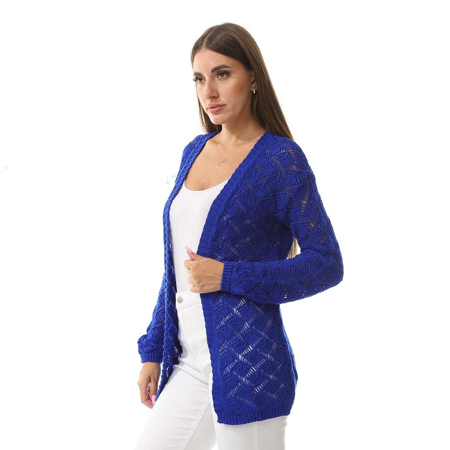 Women's Knitted Open-Front Cardigan