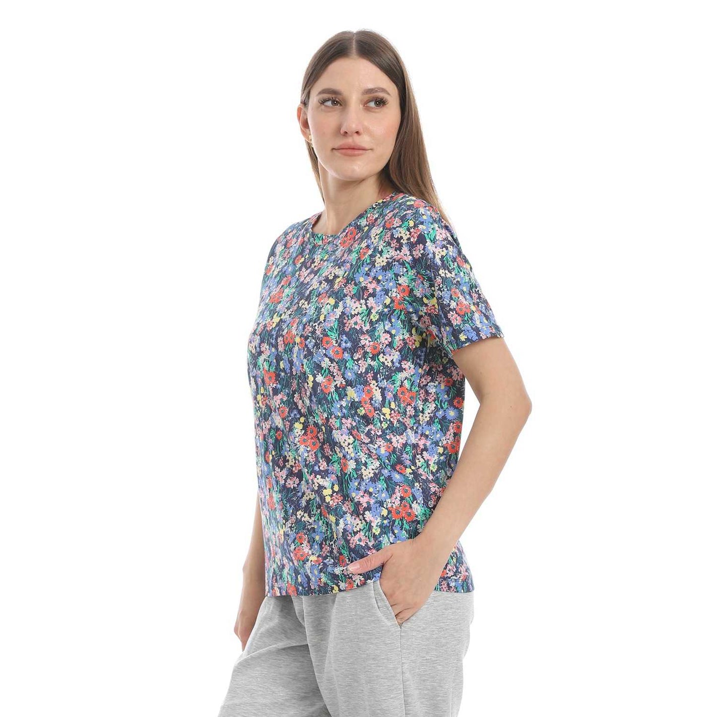 Women's Regular Fit Cotton Printed T-Shirt