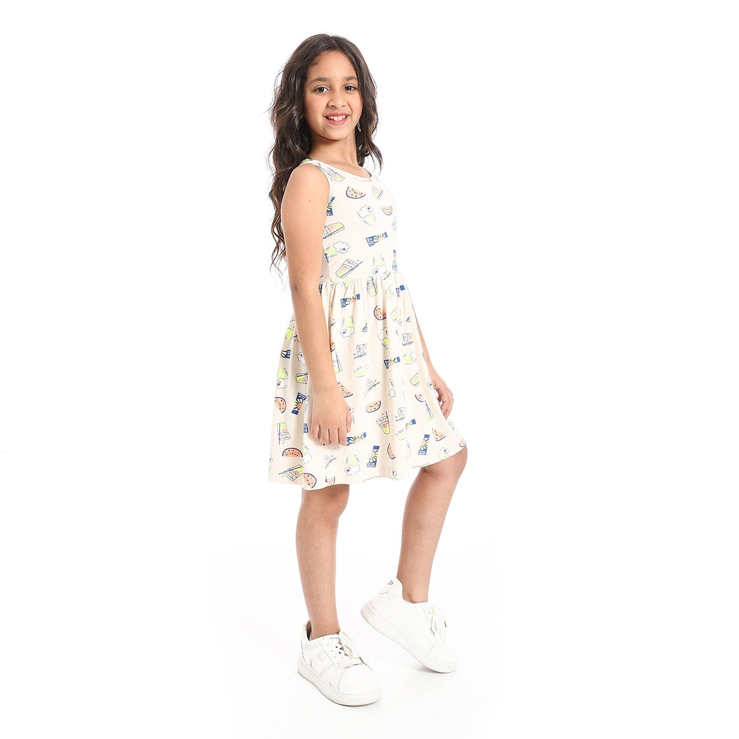 Girls Cotton Printed Dress